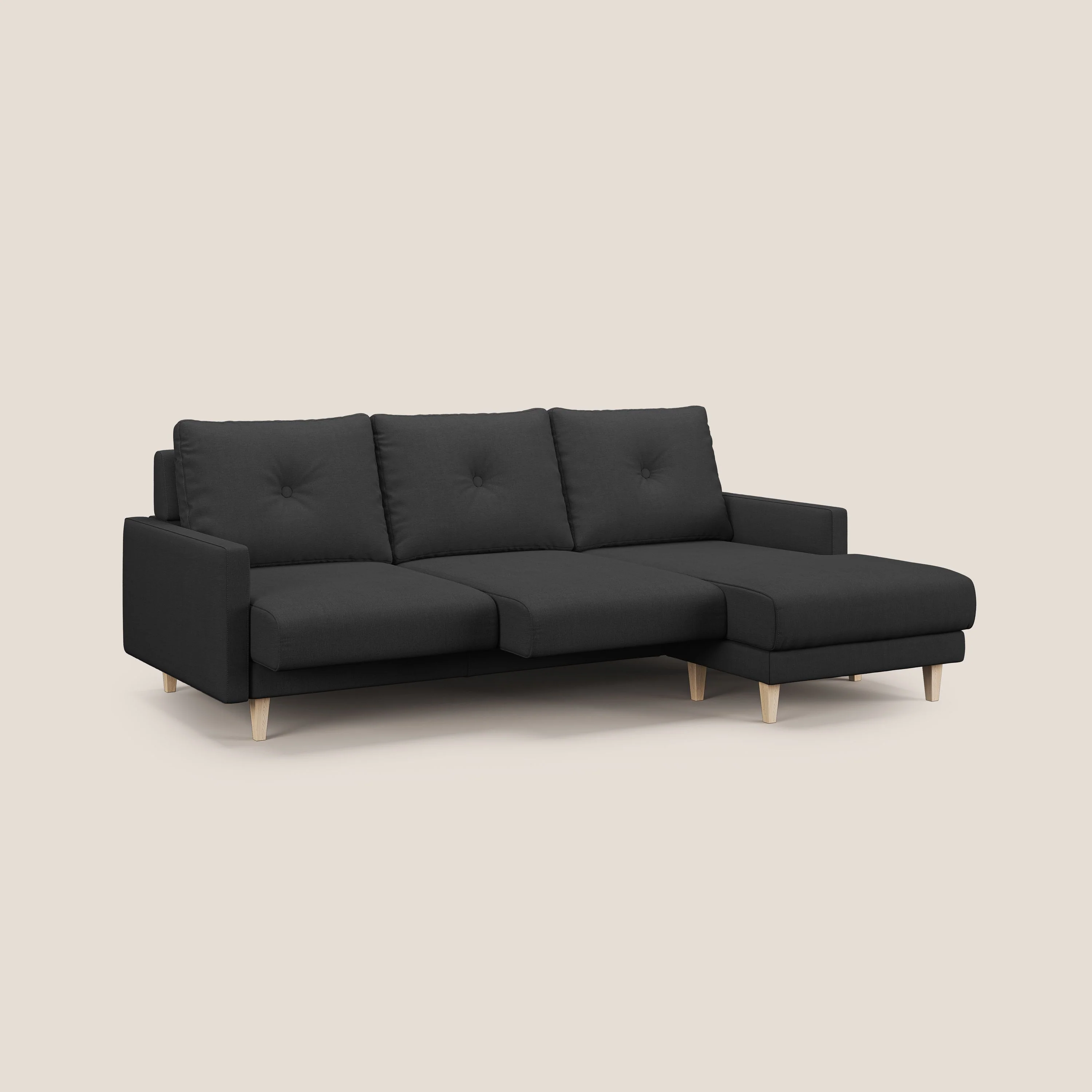 Matisse canapé d'angle avec assises coulissantes et dossier en duvet d'oie en tissu détachable T17 - Image 2