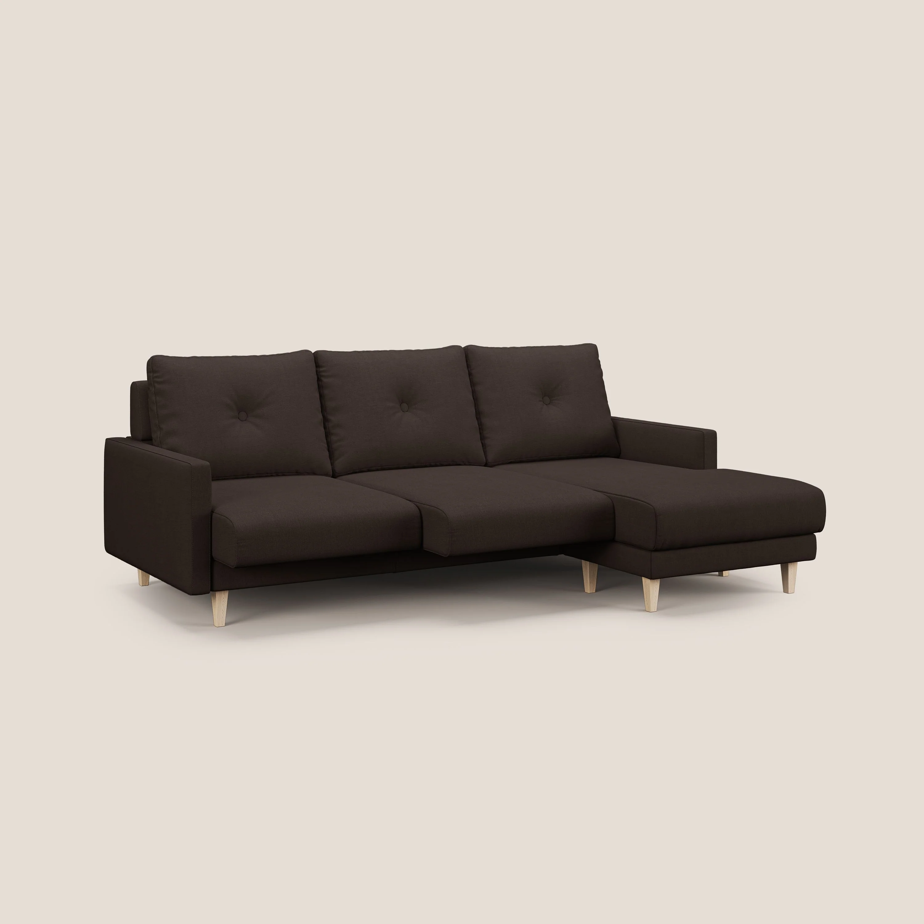 Matisse canapé d'angle avec assises coulissantes et dossier en duvet d'oie en tissu détachable T17 - Image 2