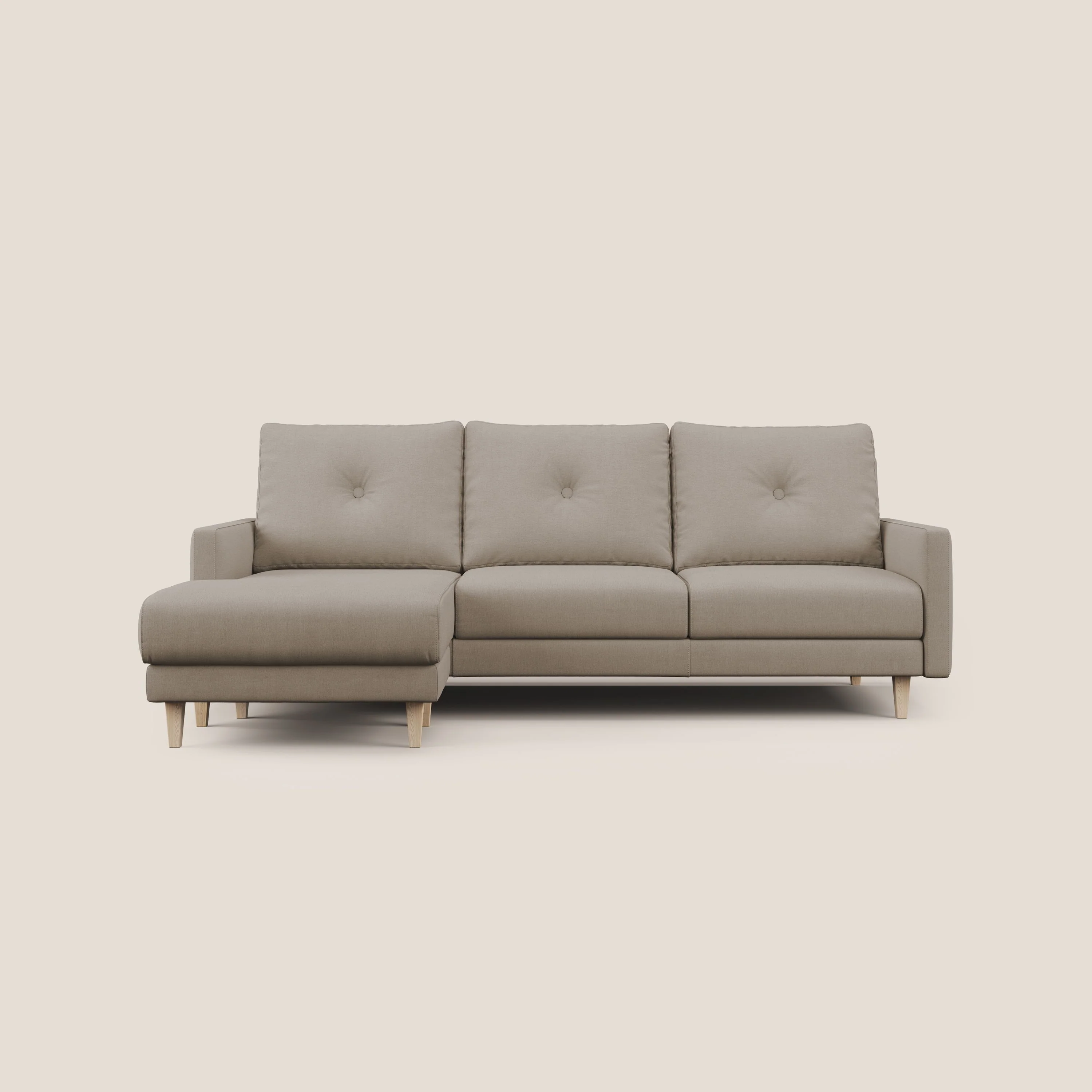 Matisse canapé d'angle avec assises coulissantes et dossier en duvet d'oie en tissu détachable T17 beige - Image 10