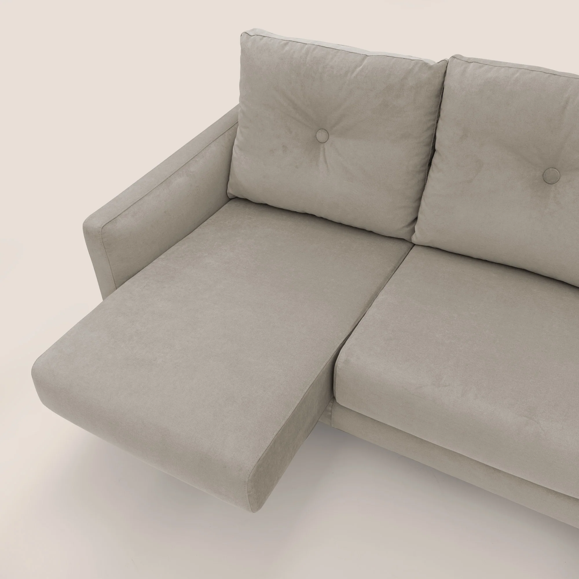 Matisse canapé d'angle avec assises coulissantes et dossier en duvet d'oie en tissu détachable T17 beige - Image 7
