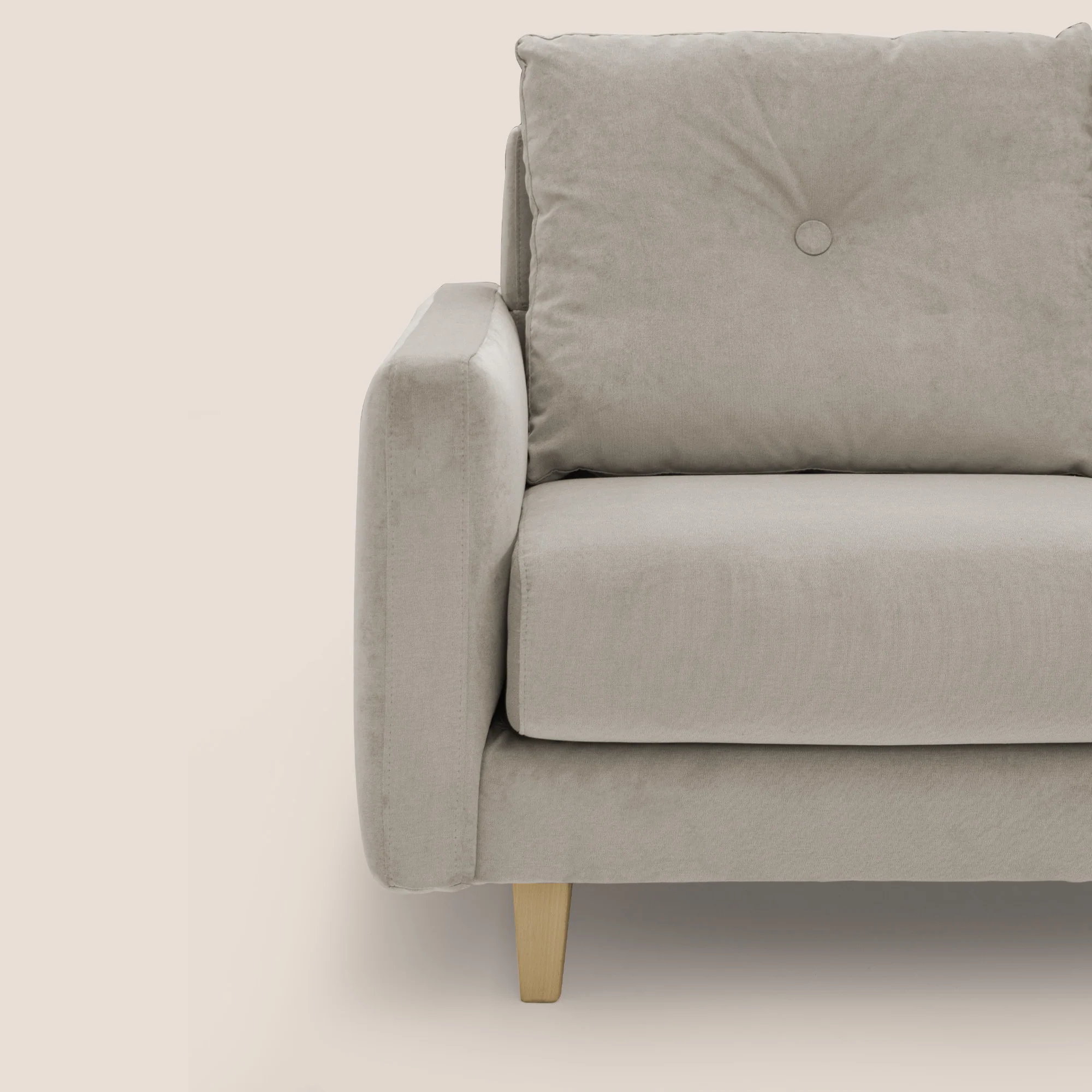 Matisse canapé d'angle avec assises coulissantes et dossier en duvet d'oie en tissu détachable T17 beige - Image 8