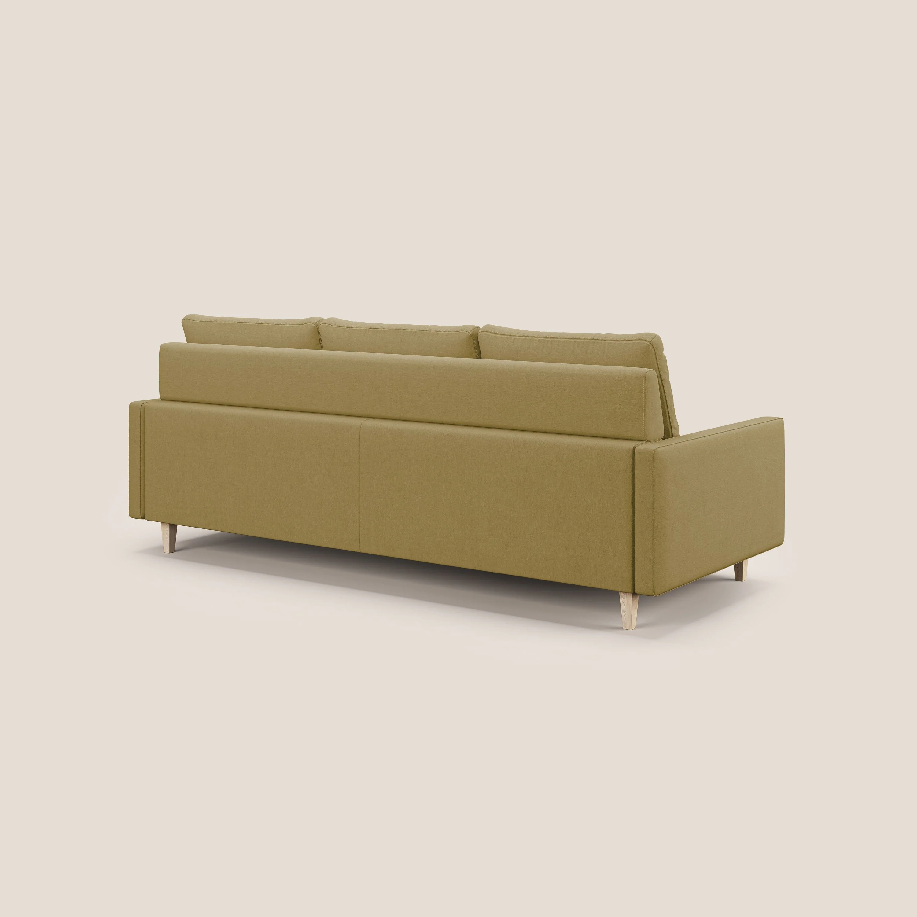 Matisse canapé d'angle avec assises coulissantes et dossier en duvet d'oie en tissu détachable T17 jaune - Image 5