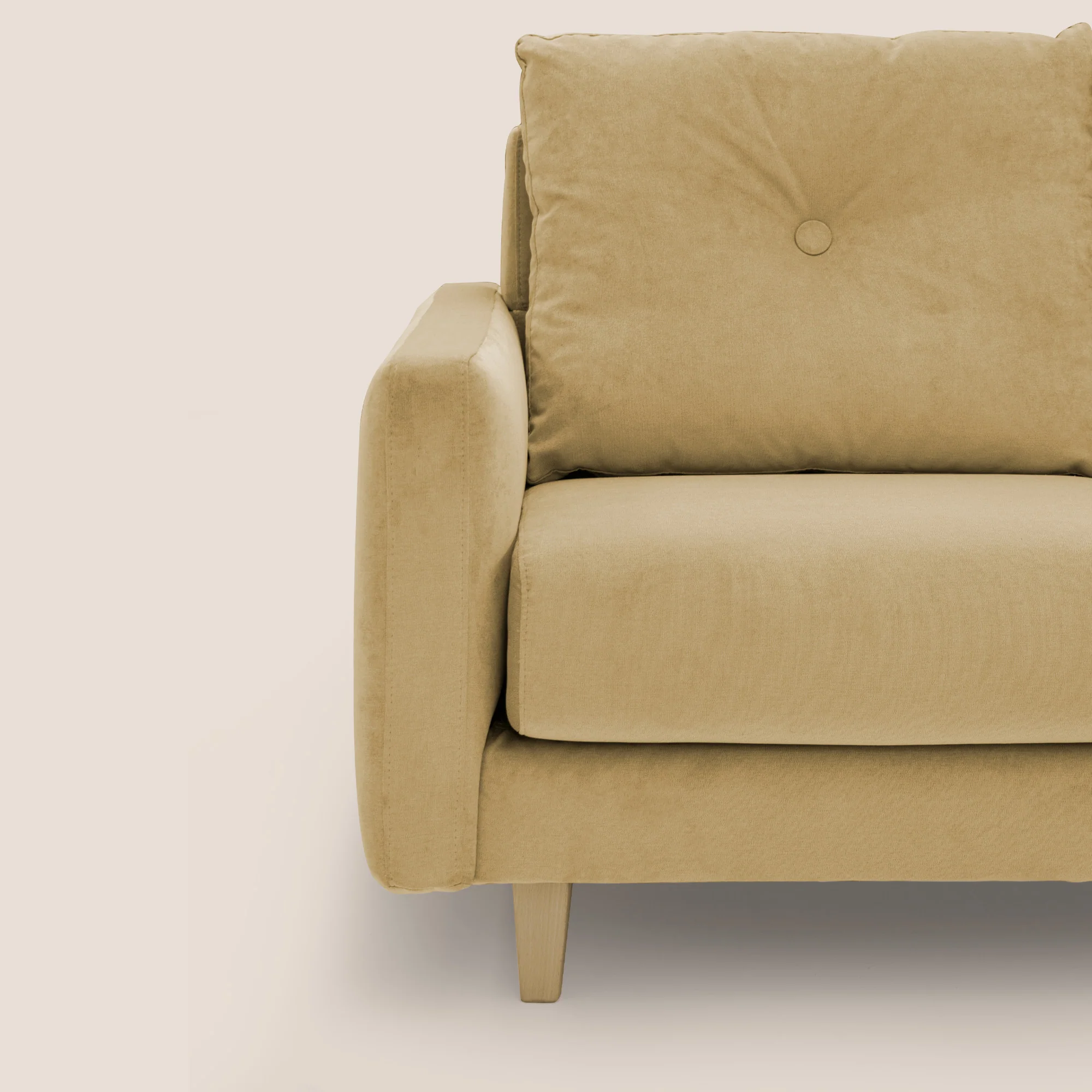 Matisse canapé d'angle avec assises coulissantes et dossier en duvet d'oie en tissu détachable T17 jaune - Image 8