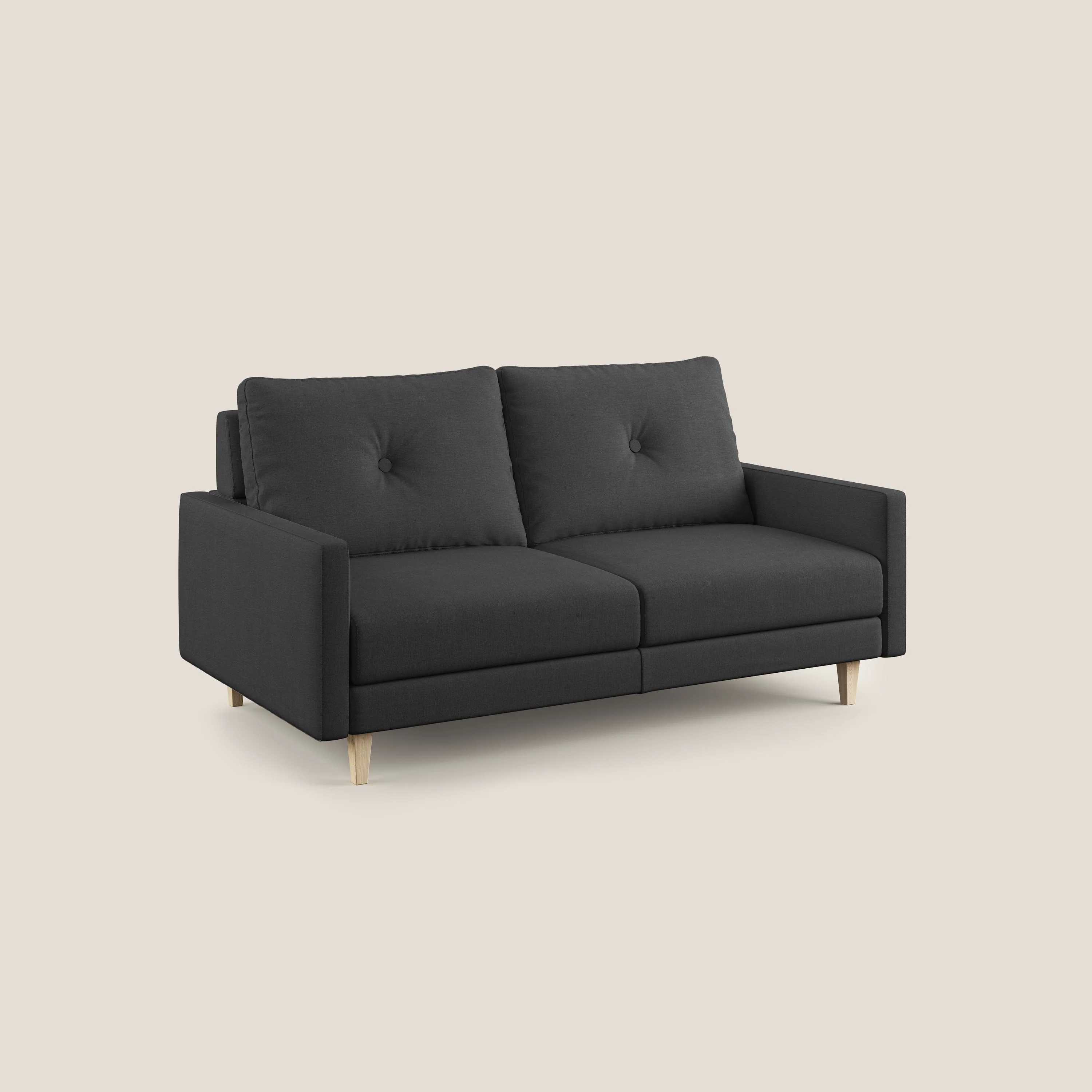 Matisse canapé avec assises coulissantes et dossier en duvet d'oie en tissu détachable T17 anthracite - Image 3