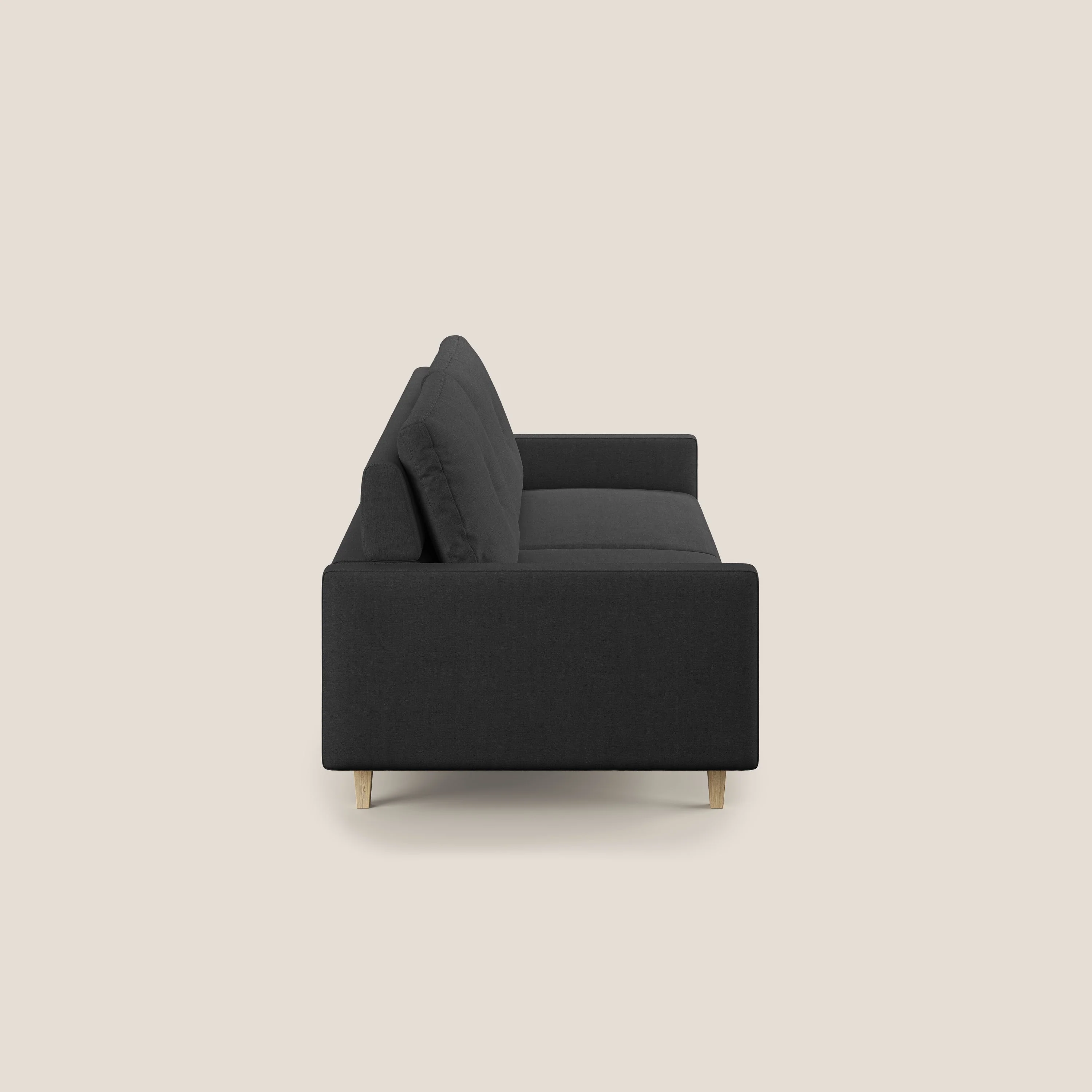 Matisse canapé avec assises coulissantes et dossier en duvet d'oie en tissu détachable T17 anthracite - Image 4