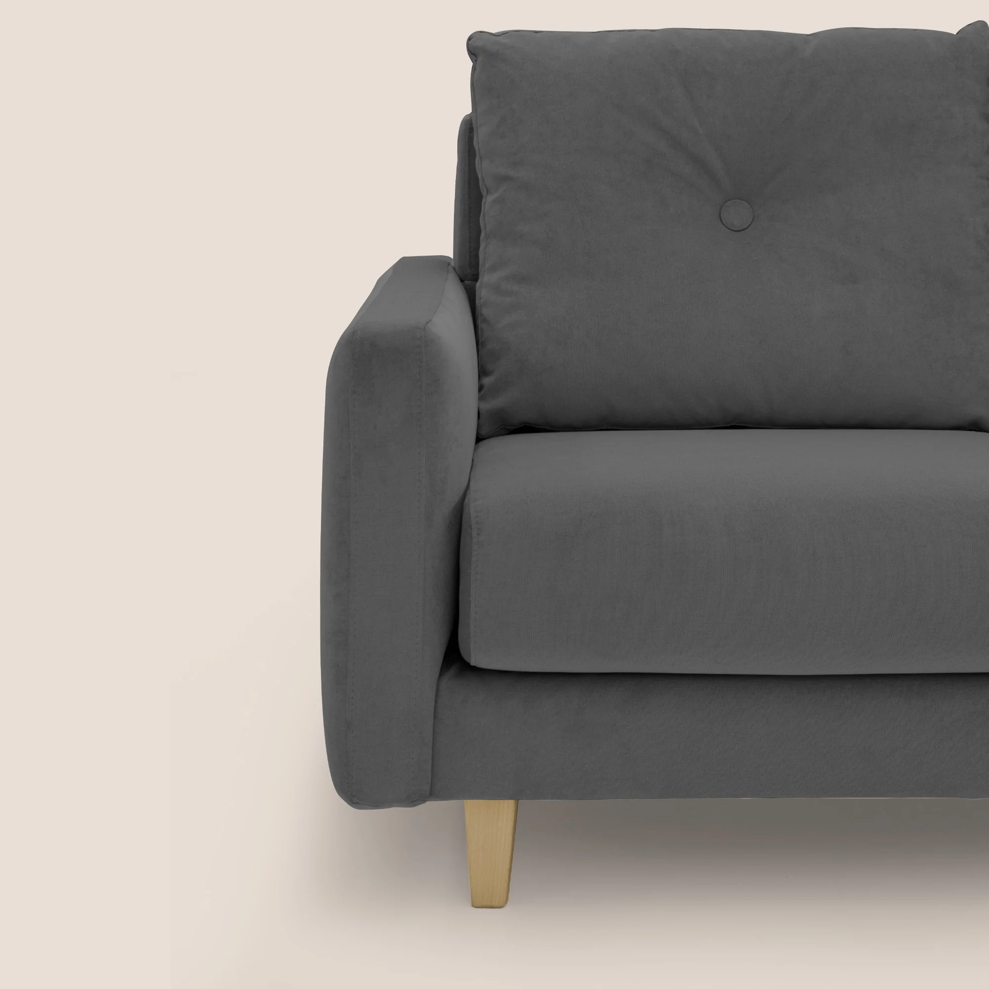 Matisse canapé avec assises coulissantes et dossier en duvet d'oie en tissu détachable T17 anthracite - Image 8