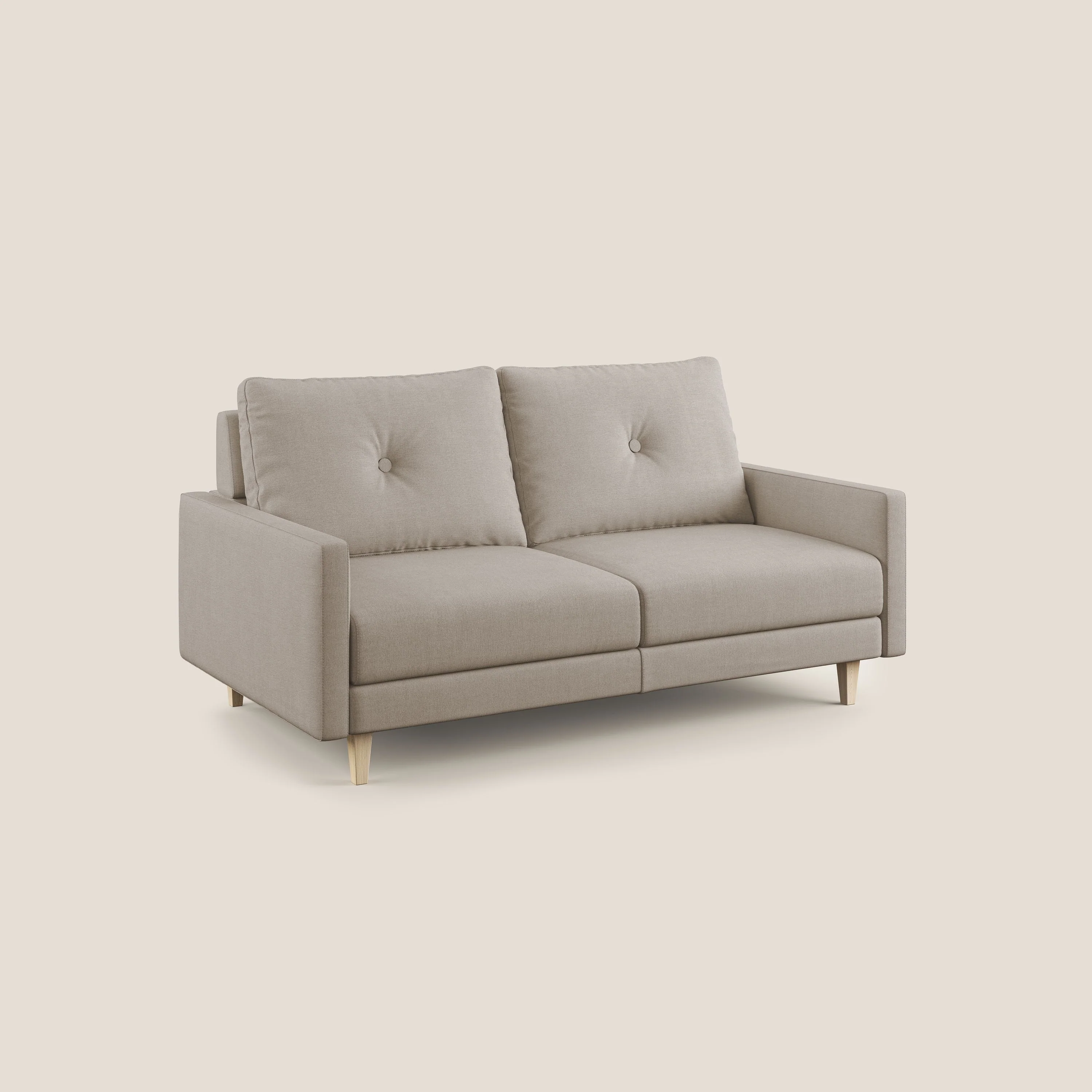 Matisse canapé avec assises coulissantes et dossier en duvet d'oie en tissu détachable T17 beige - Image 3