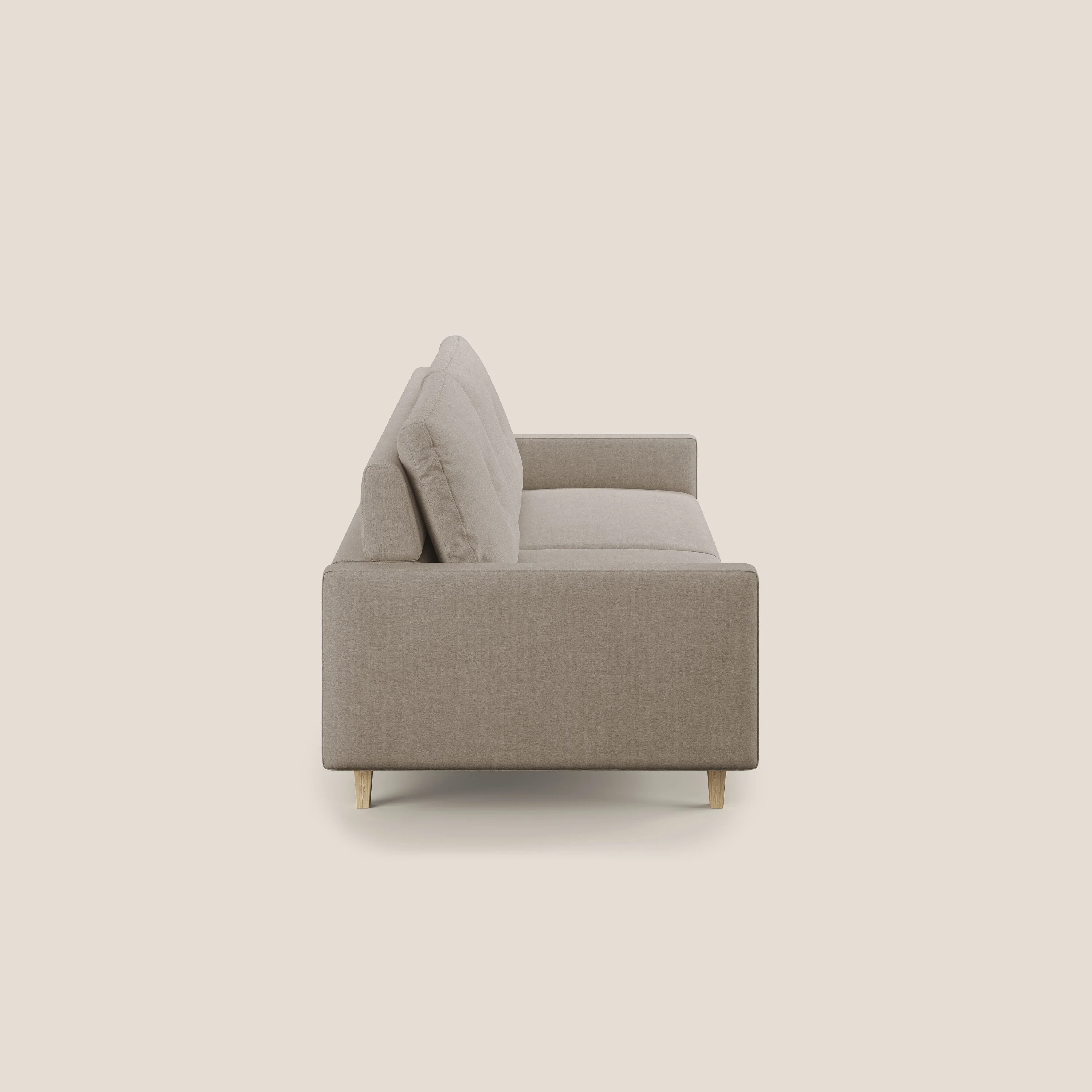 Matisse canapé avec assises coulissantes et dossier en duvet d'oie en tissu détachable T17 beige - Image 4