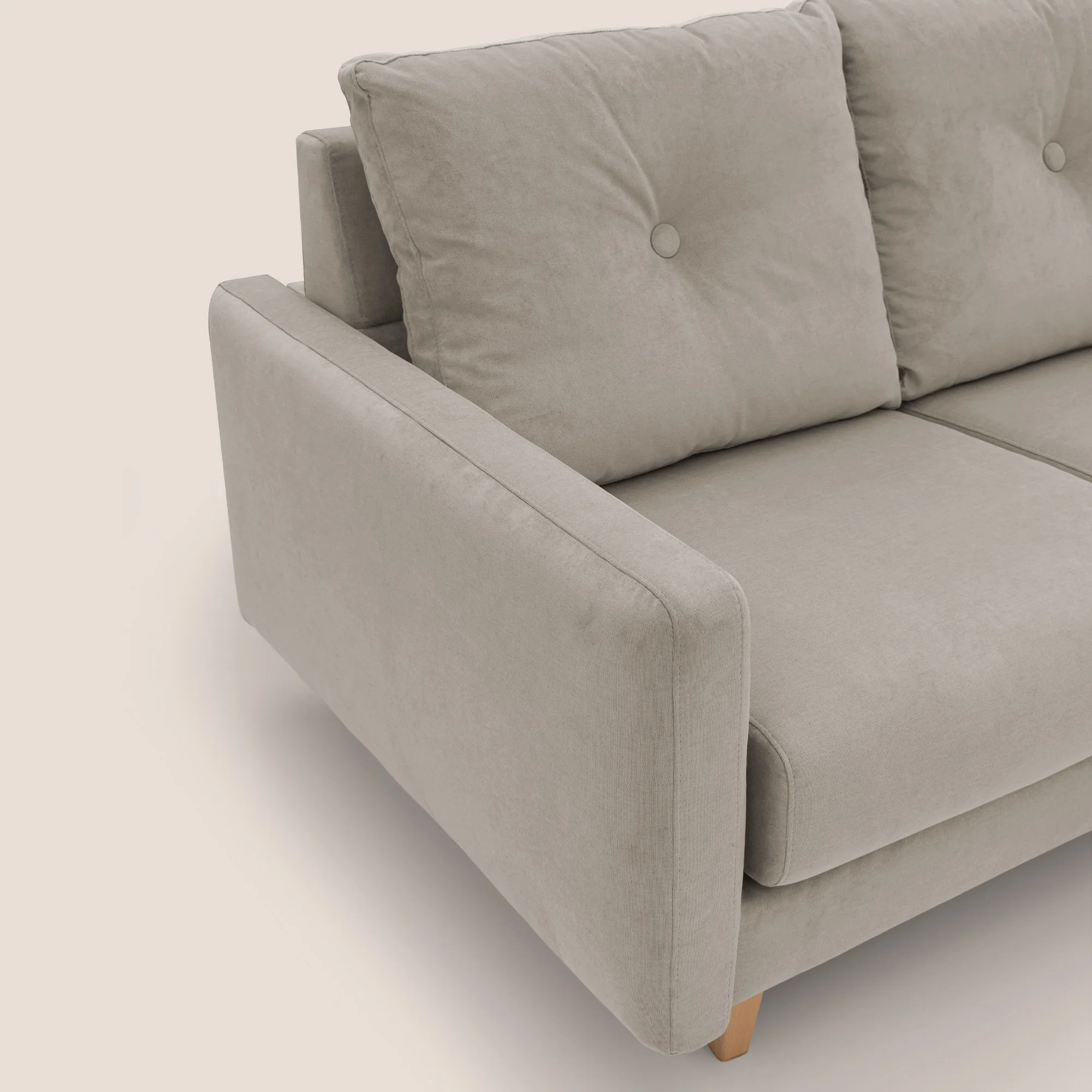 Matisse canapé avec assises coulissantes et dossier en duvet d'oie en tissu détachable T17 beige - Image 6