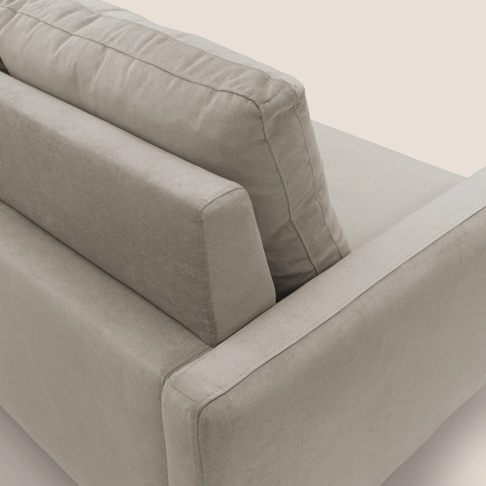 Matisse canapé avec assises coulissantes et dossier en duvet d'oie en tissu détachable T17 beige - Image 9
