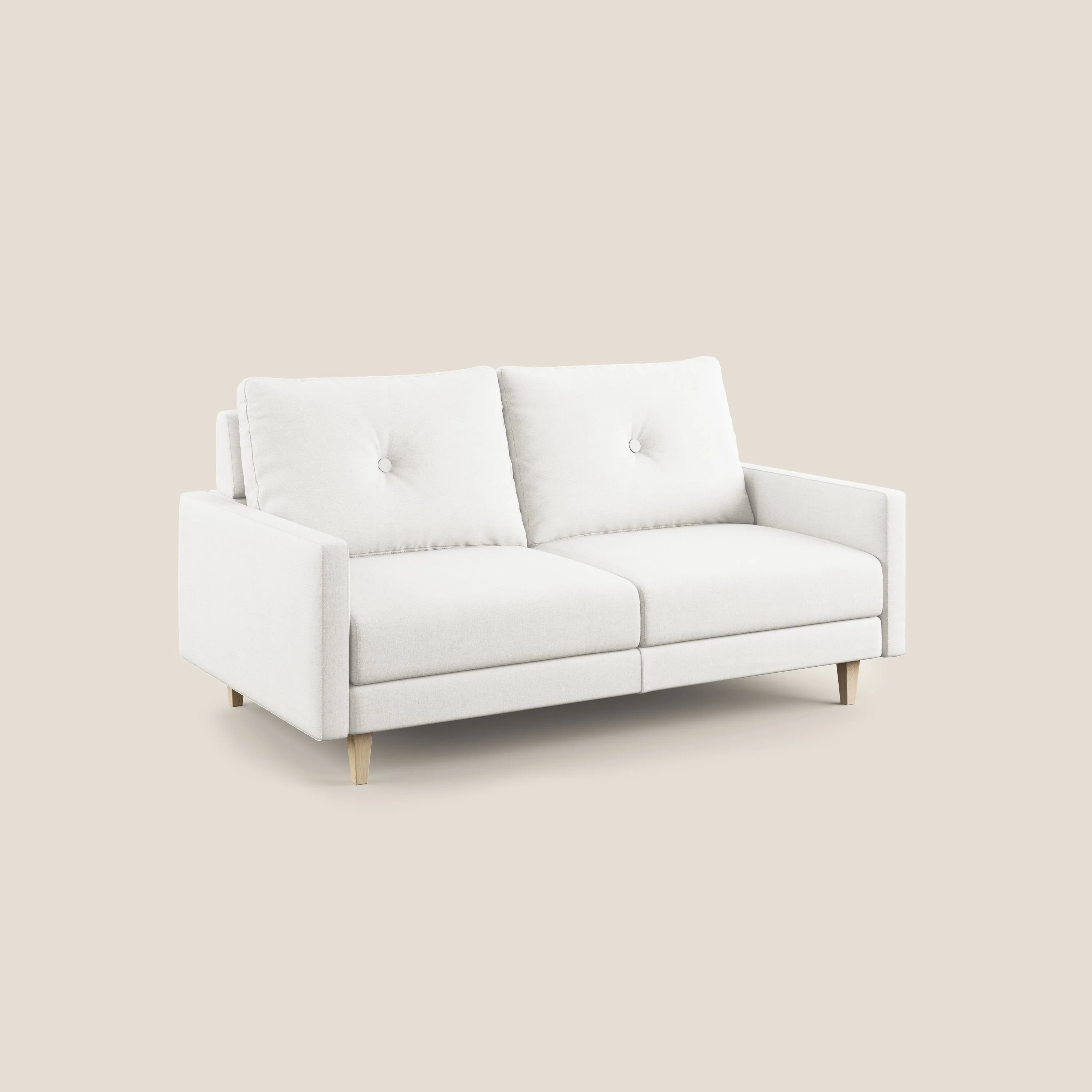 Matisse canapé avec assises coulissantes et dossier en duvet d'oie en tissu détachable T17 blanc - Image 3