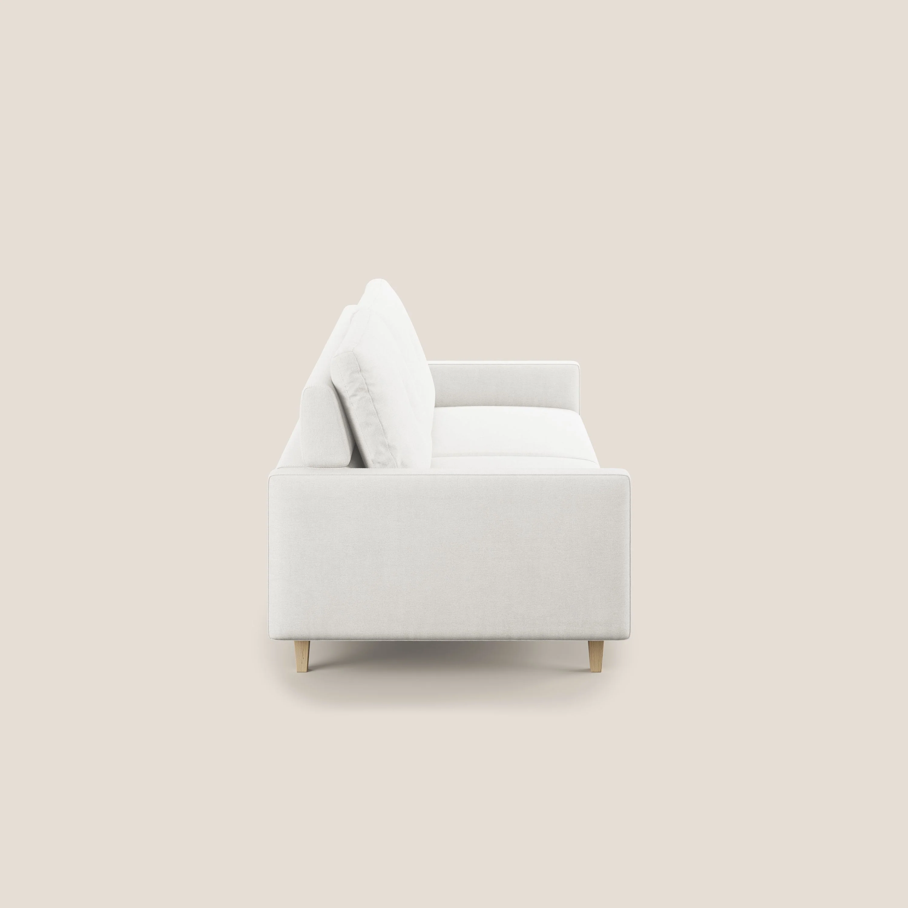 Matisse canapé avec assises coulissantes et dossier en duvet d'oie en tissu détachable T17 blanc - Image 4