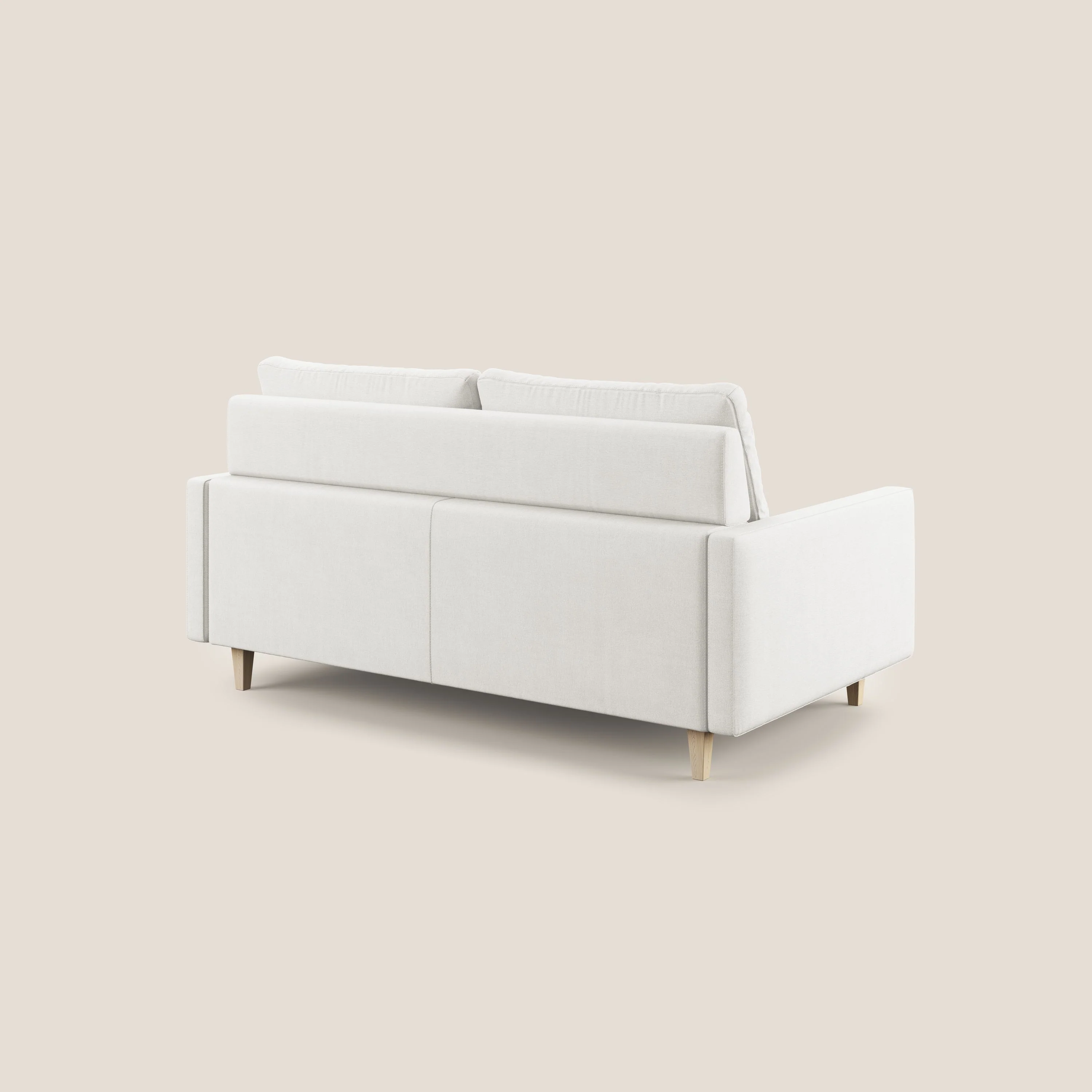 Matisse canapé avec assises coulissantes et dossier en duvet d'oie en tissu détachable T17 blanc - Image 5