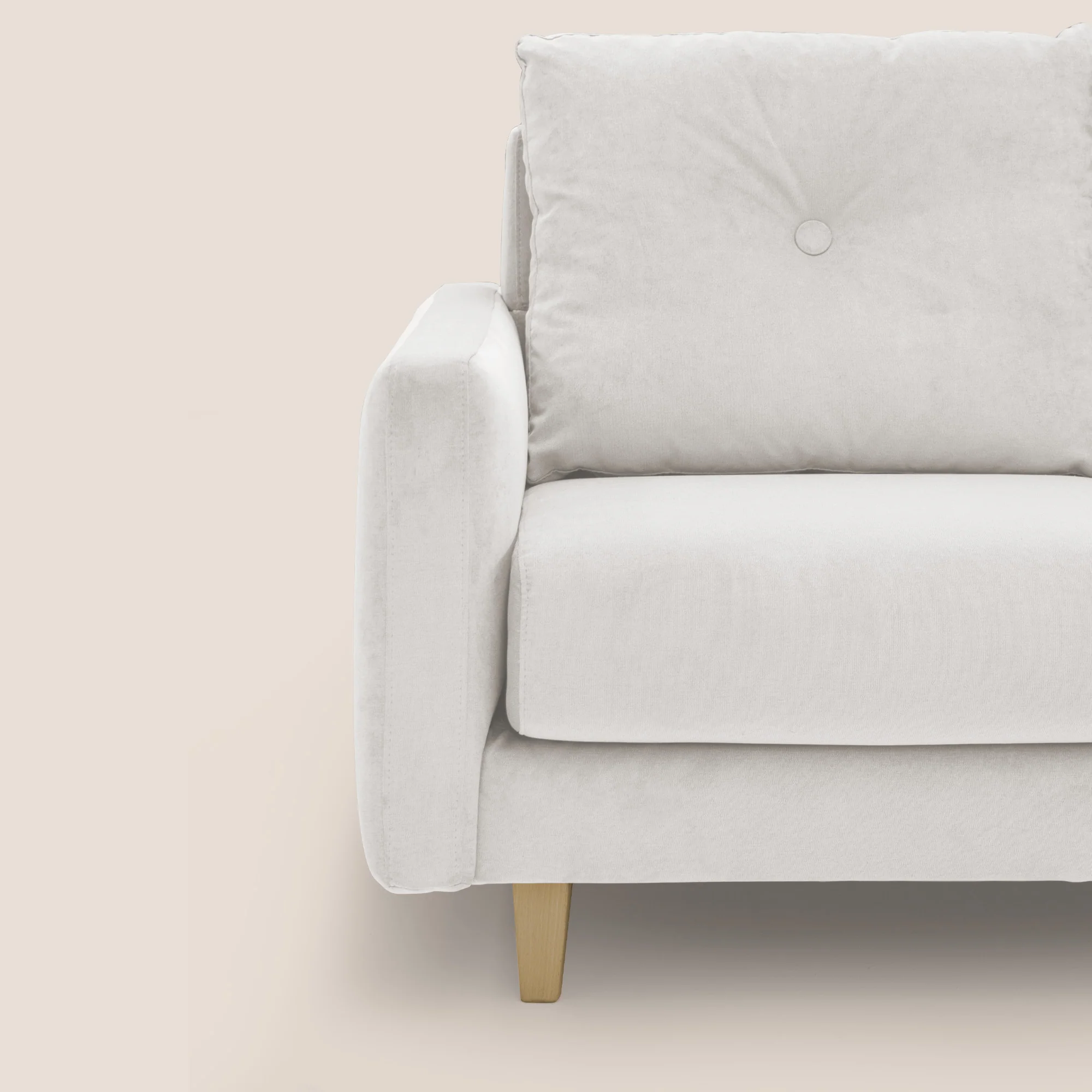 Matisse canapé avec assises coulissantes et dossier en duvet d'oie en tissu détachable T17 blanc - Image 8