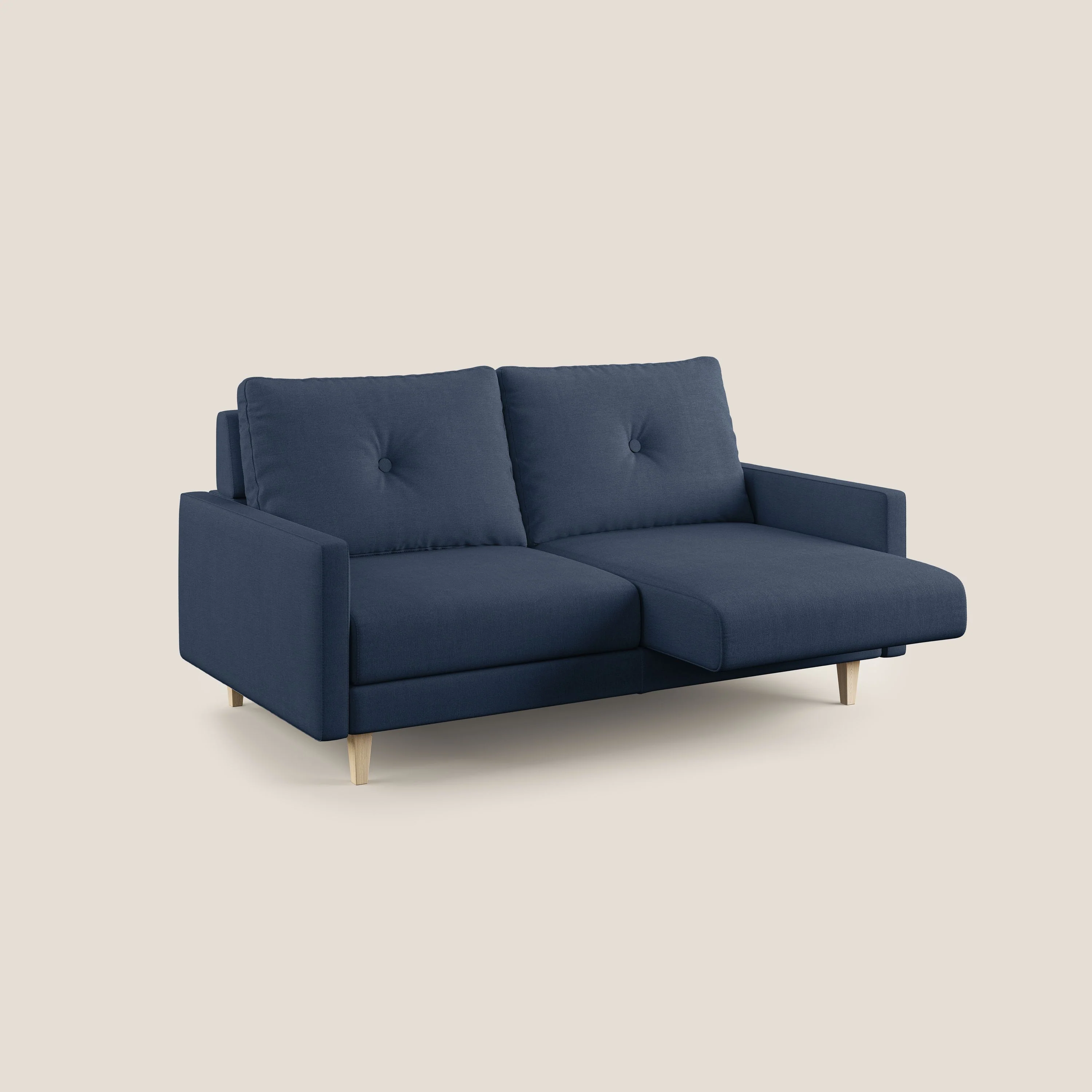 Matisse canapé avec assises coulissantes et dossier en duvet d'oie en tissu détachable T17 bleu - Image 2