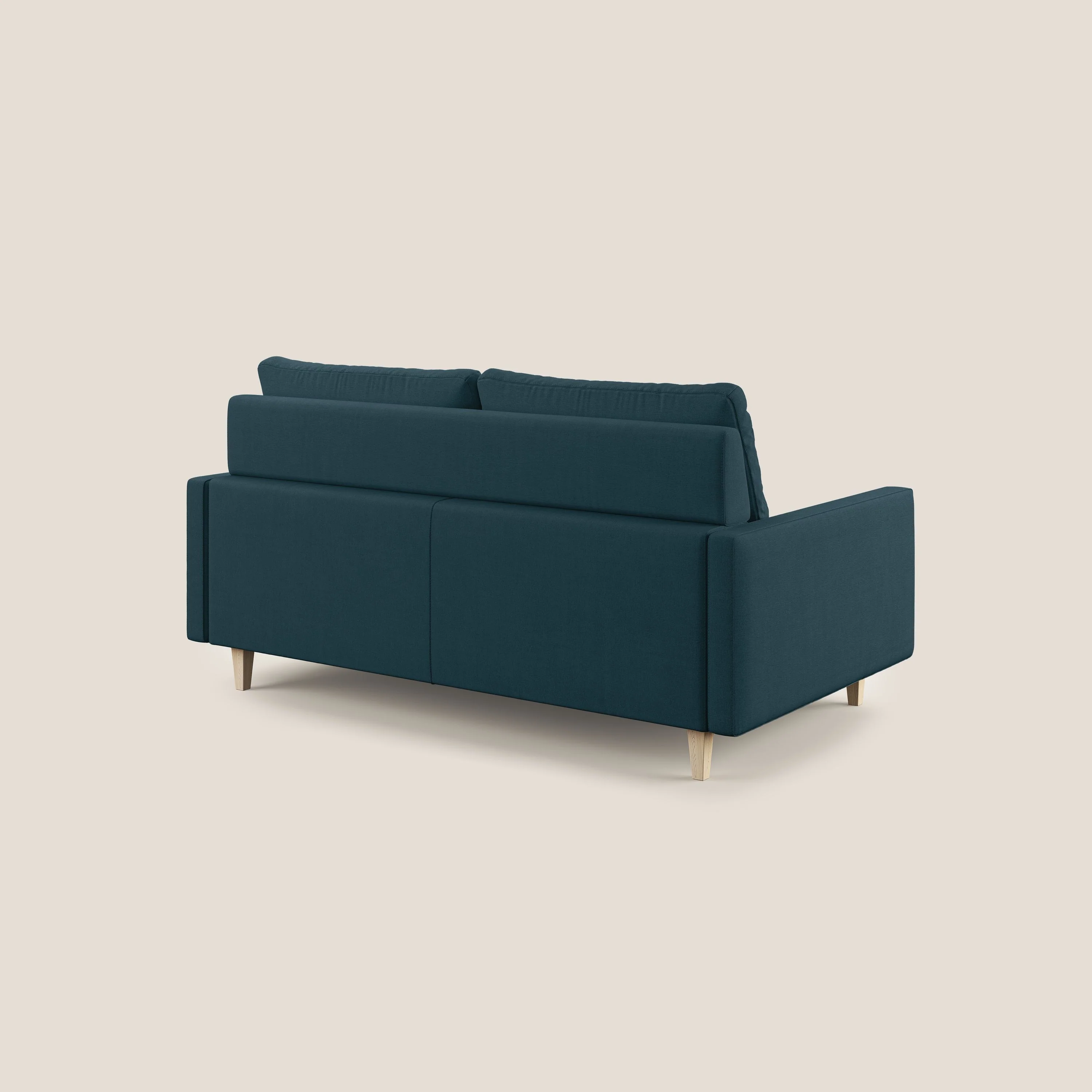 Matisse canapé avec assises coulissantes et dossier en duvet d'oie en tissu détachable T17 bleu canard - Image 5