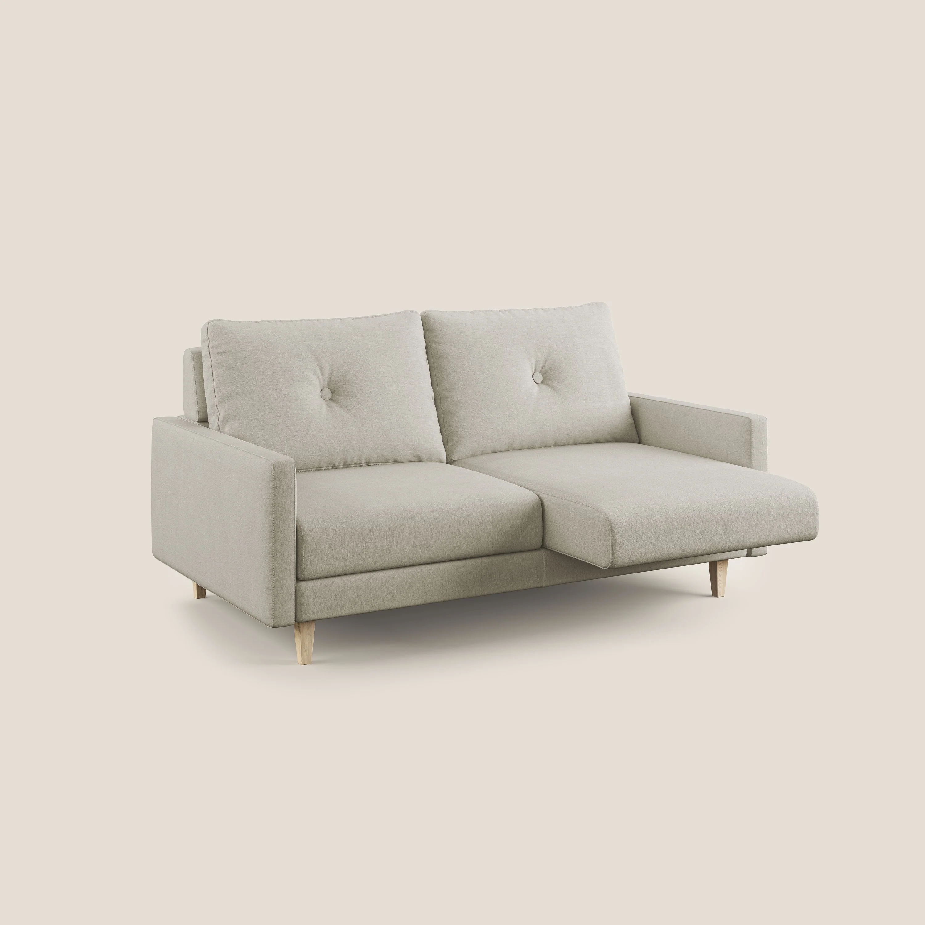 Matisse canapé avec assises coulissantes et dossier en duvet d'oie en tissu détachable T17 crème - Image 2