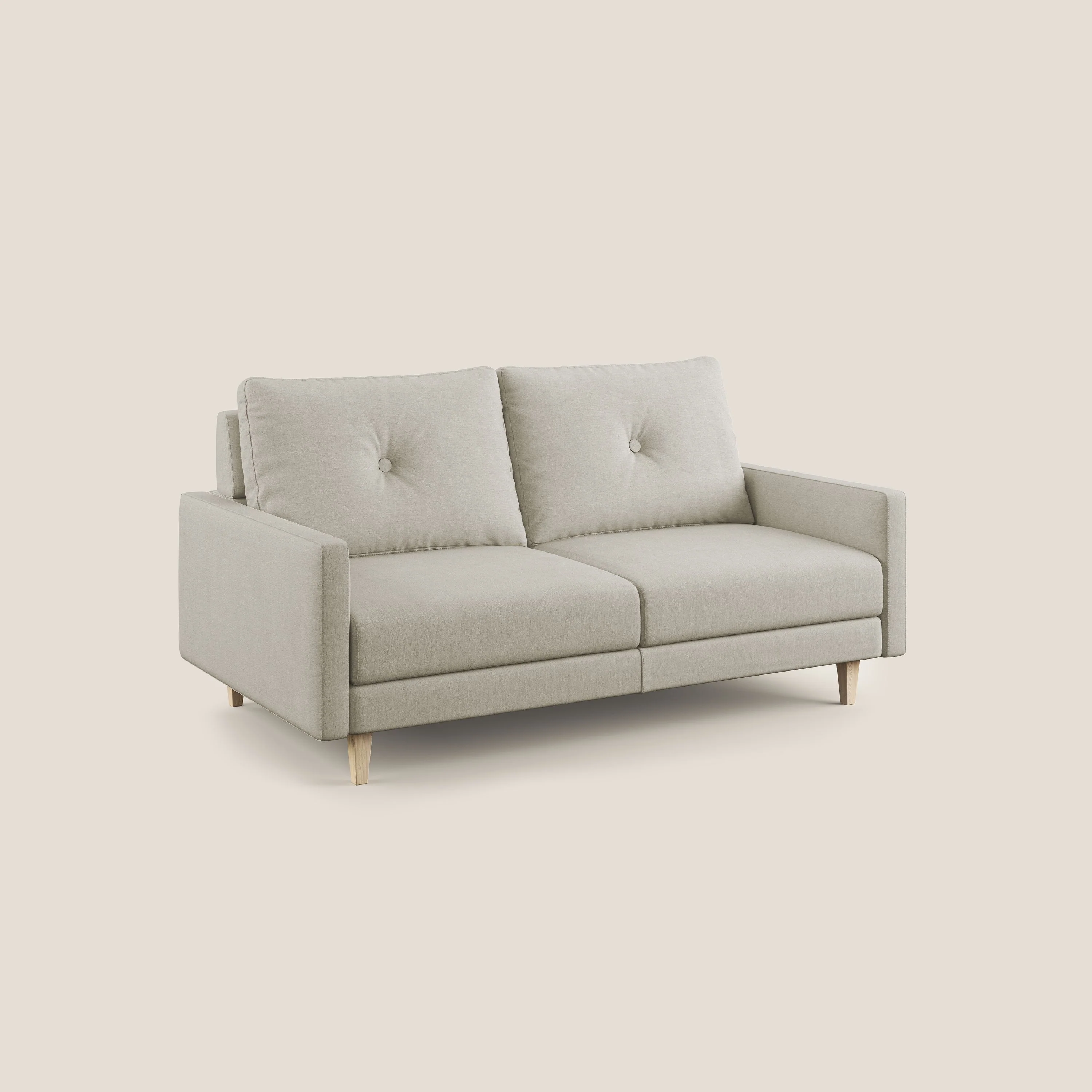 Matisse canapé avec assises coulissantes et dossier en duvet d'oie en tissu détachable T17 crème - Image 3