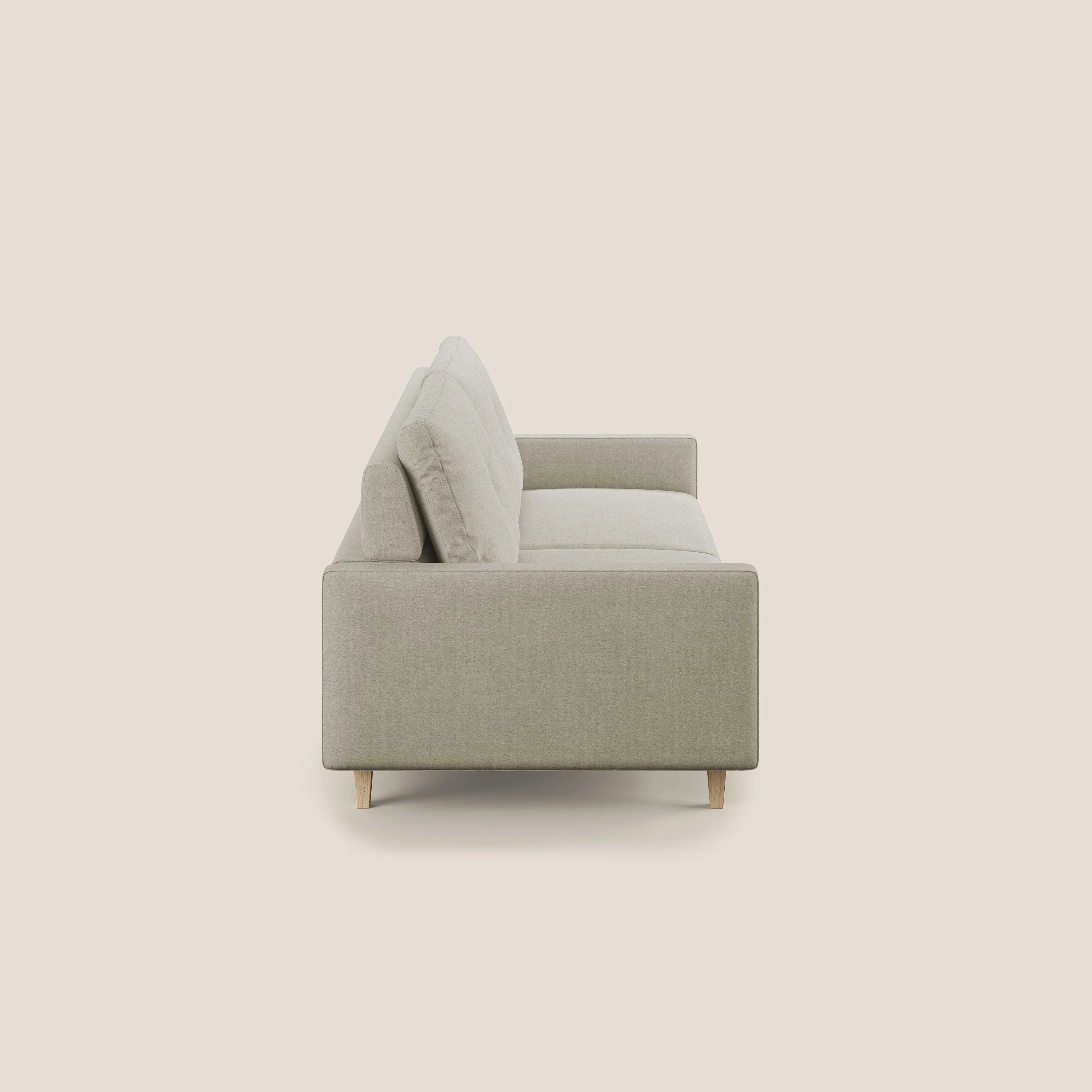 Matisse canapé avec assises coulissantes et dossier en duvet d'oie en tissu détachable T17 crème - Image 4