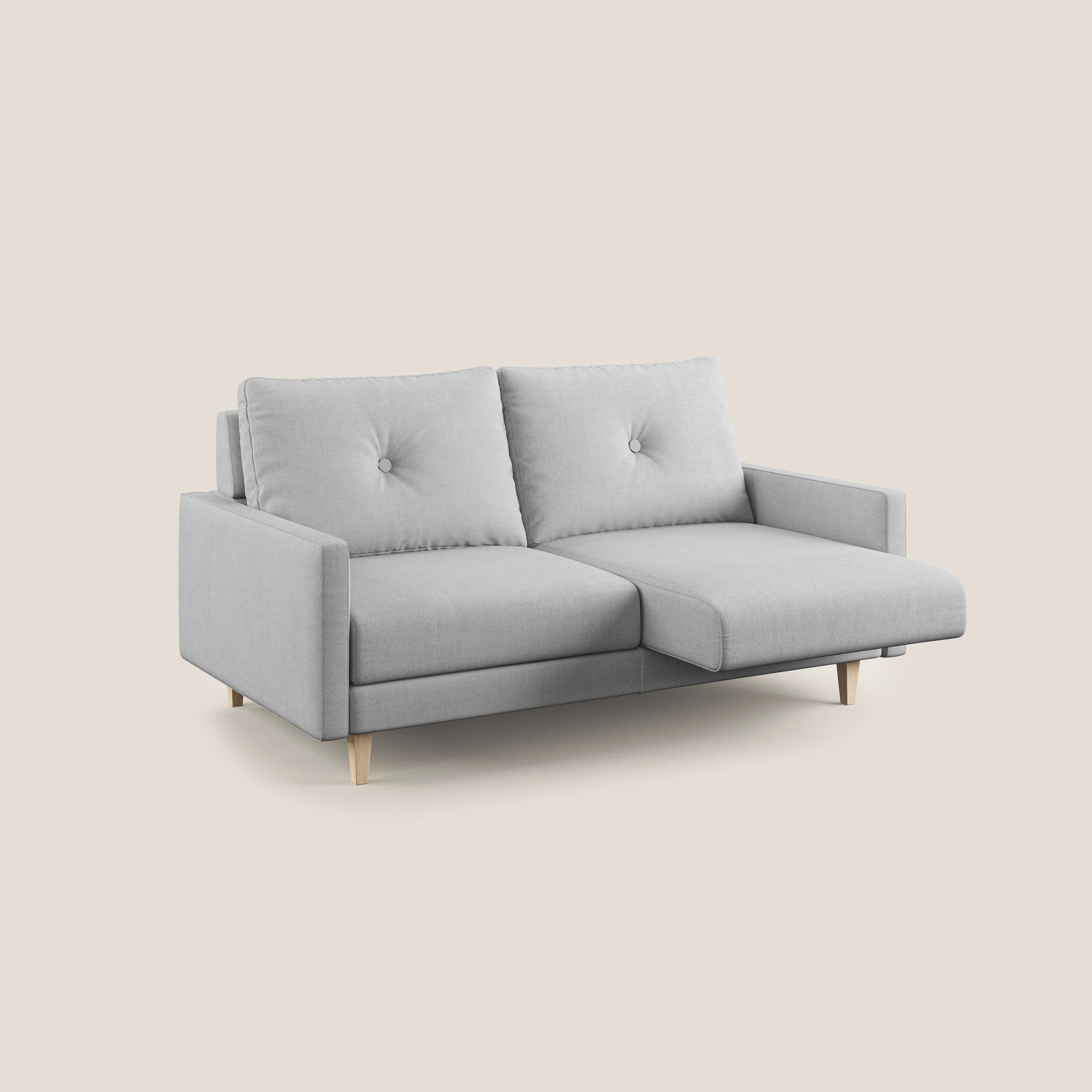 Matisse canapé avec assises coulissantes et dossier en duvet d'oie en tissu détachable T17 gris - Image 2