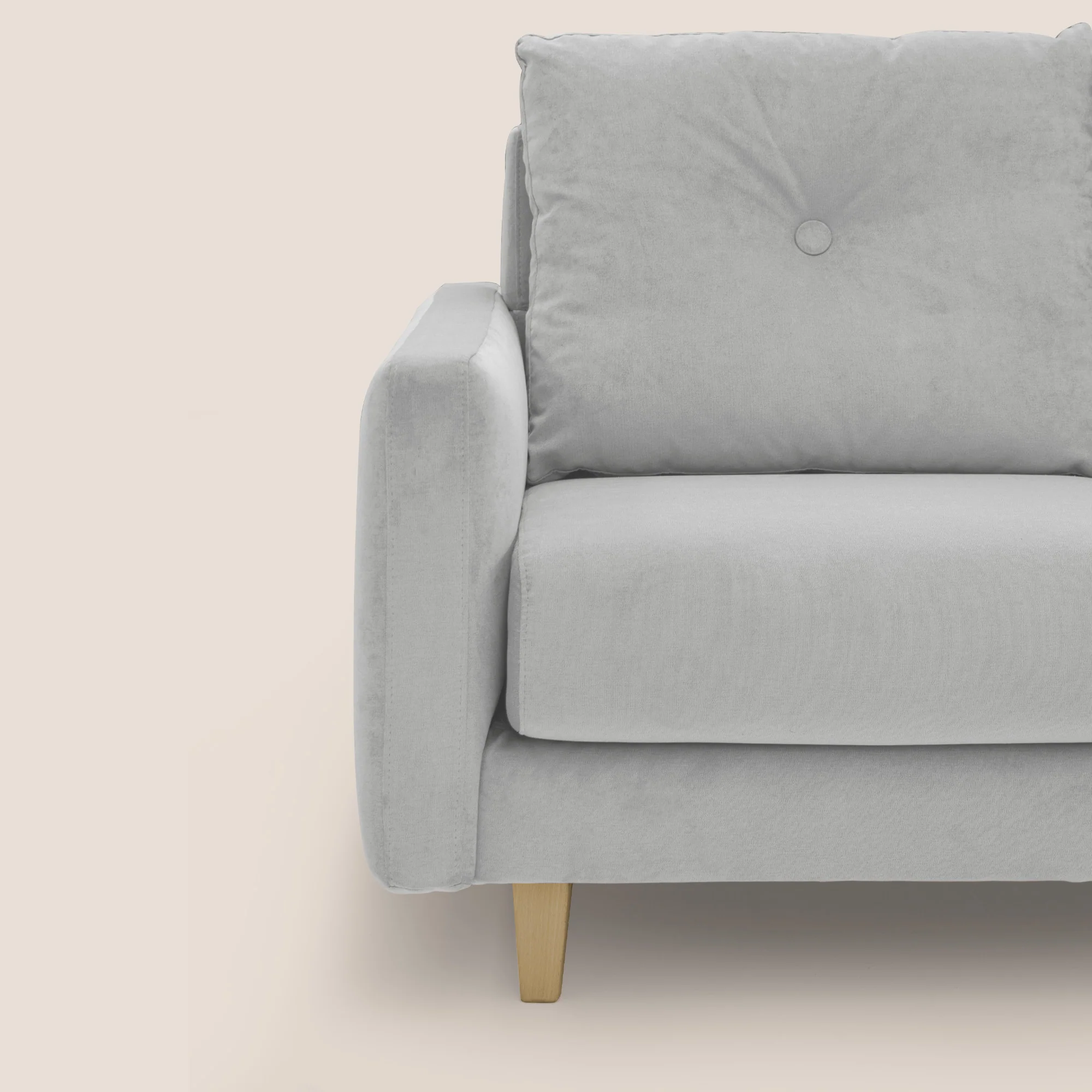 Matisse canapé avec assises coulissantes et dossier en duvet d'oie en tissu détachable T17 gris - Image 8