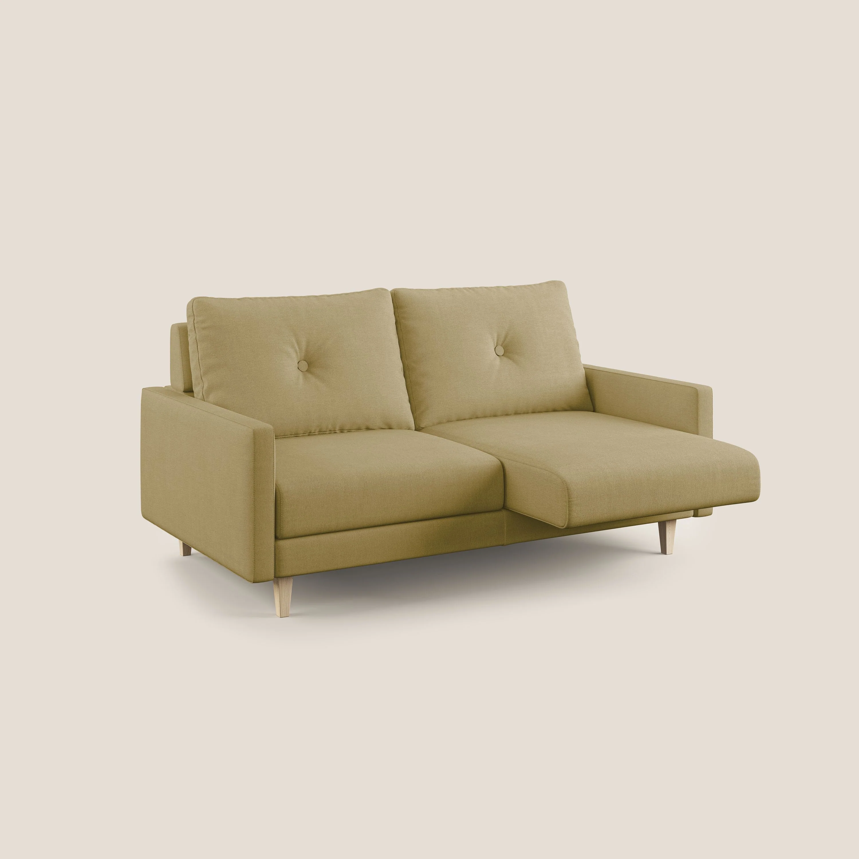 Matisse canapé avec assises coulissantes et dossier en duvet d'oie en tissu détachable T17 jaune - Image 2