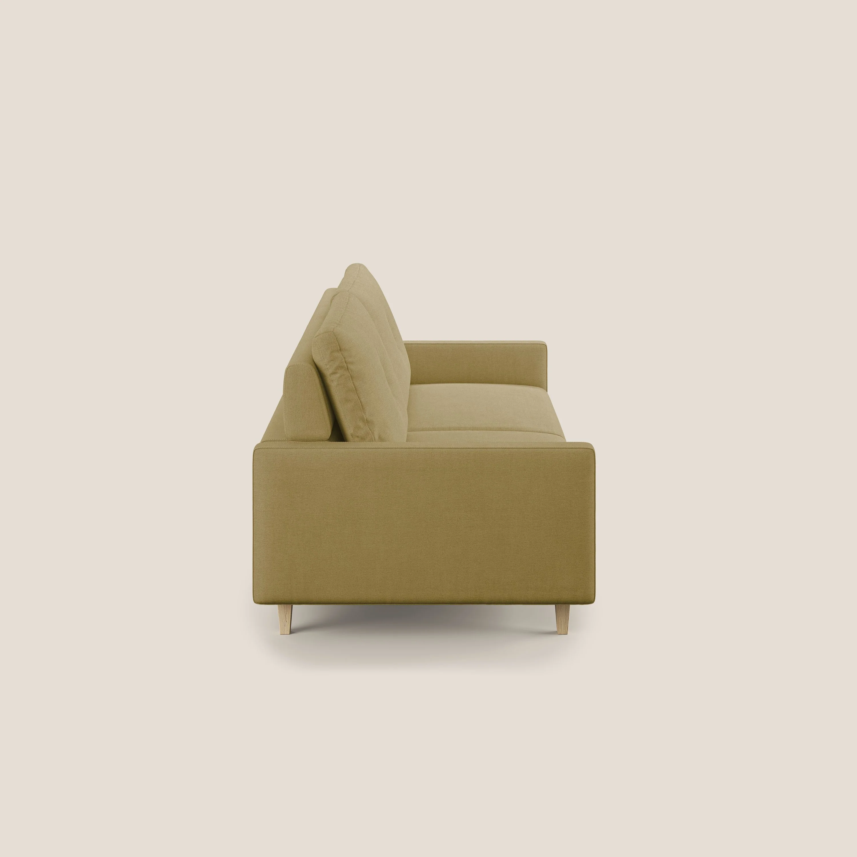 Matisse canapé avec assises coulissantes et dossier en duvet d'oie en tissu détachable T17 jaune - Image 4