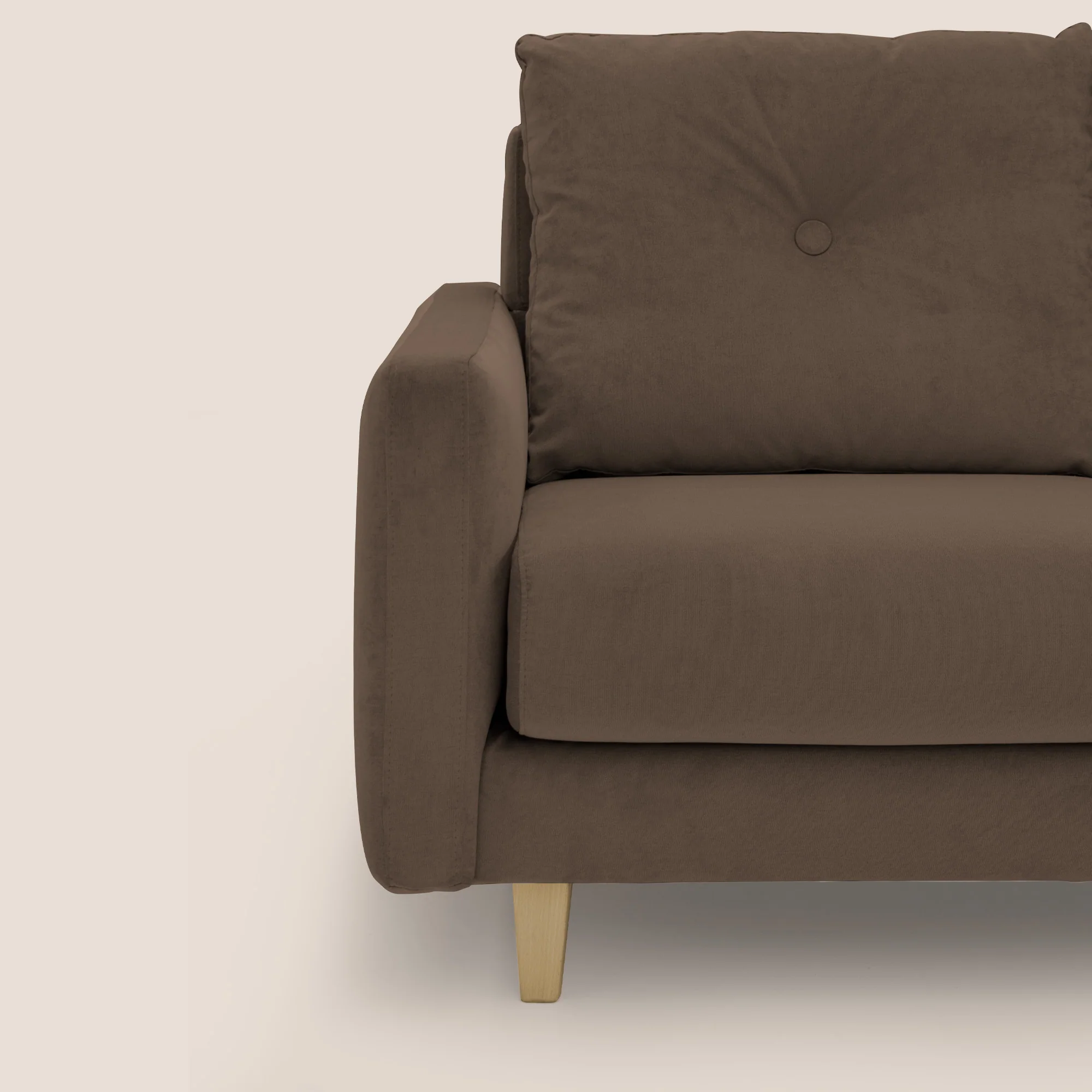 Matisse canapé avec assises coulissantes et dossier en duvet d'oie en tissu détachable T17 marron - Image 8