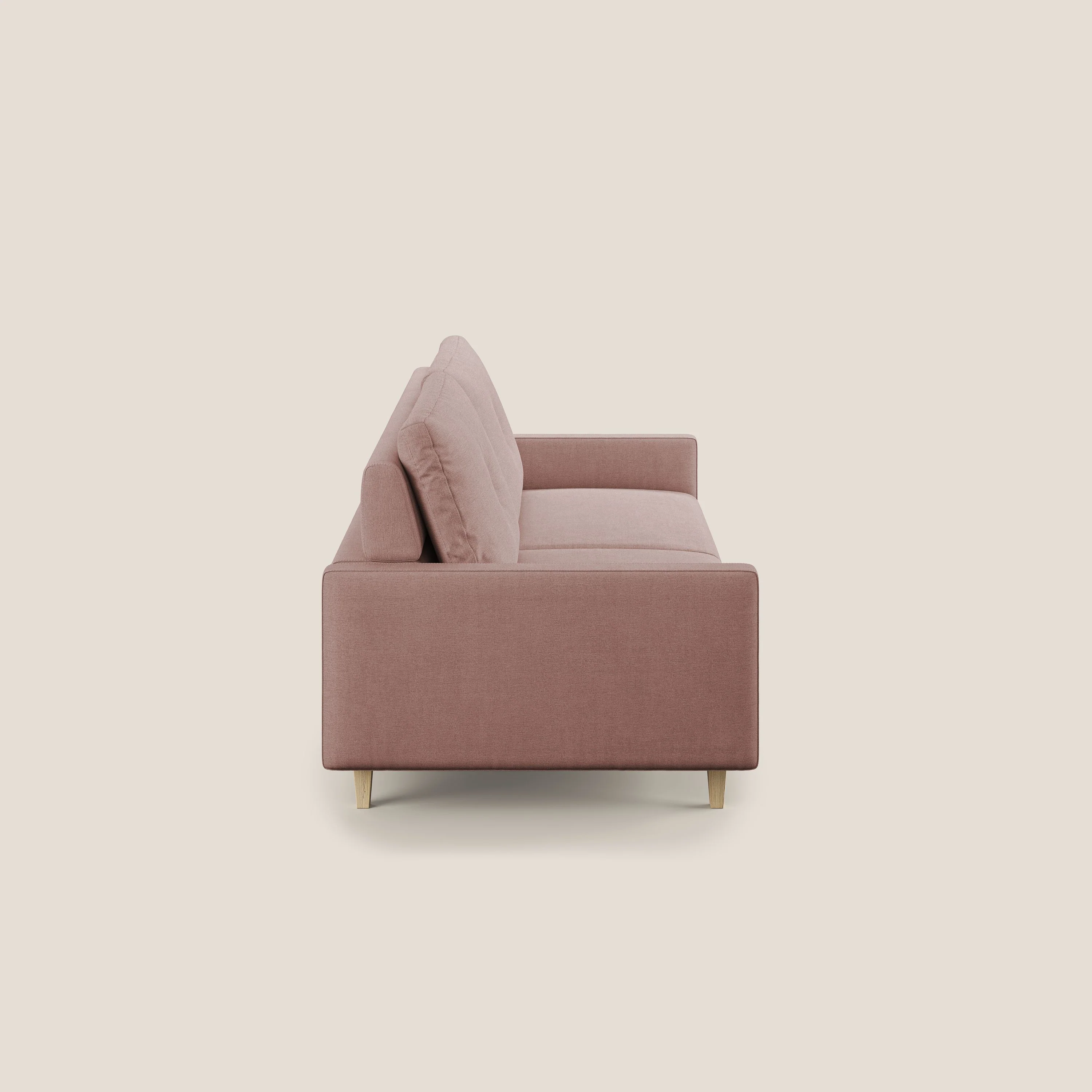 Matisse canapé avec assises coulissantes et dossier en duvet d'oie en tissu détachable T17 rose - Image 4
