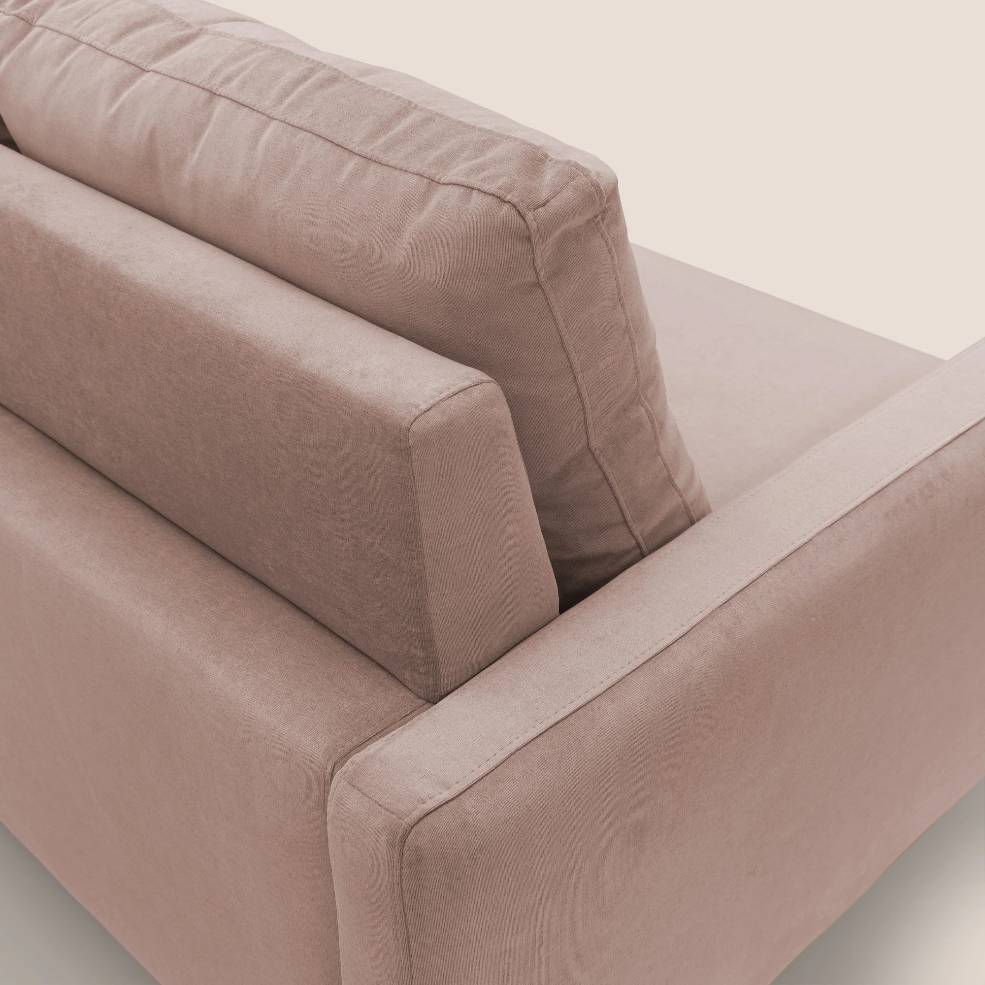 Matisse canapé avec assises coulissantes et dossier en duvet d'oie en tissu détachable T17 rose - Image 9