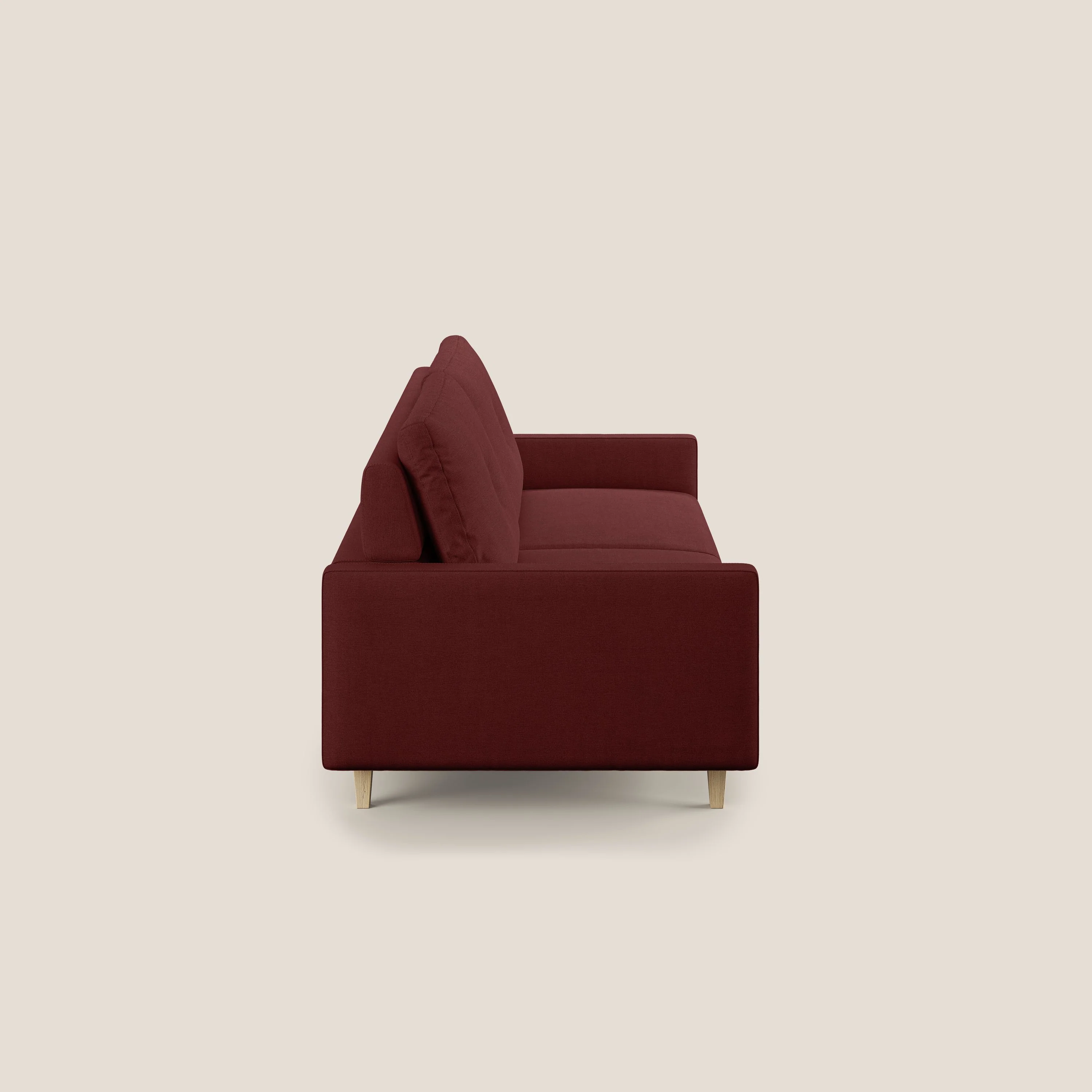 Matisse canapé avec assises coulissantes et dossier en duvet d'oie en tissu détachable T17 rouge - Image 4