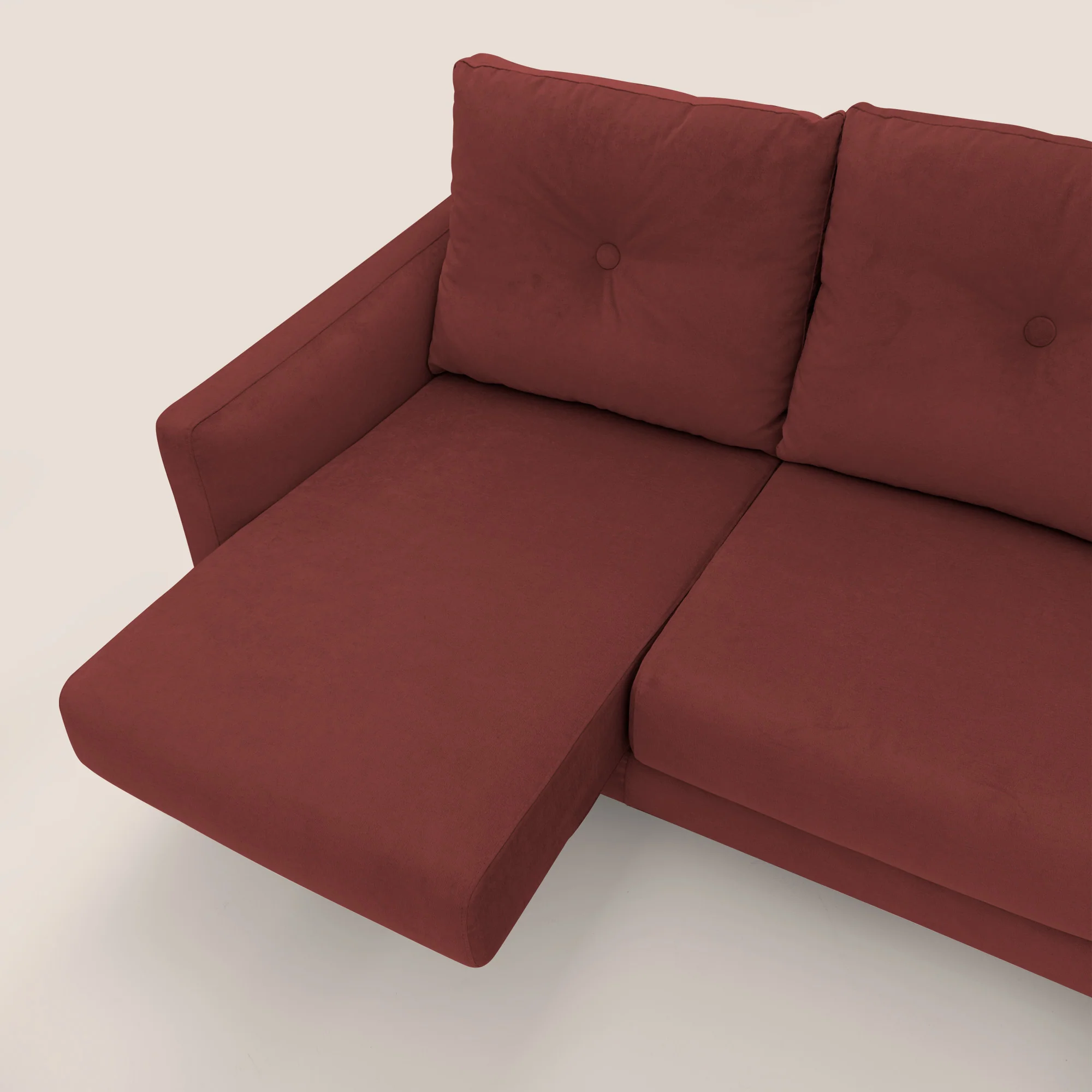 Matisse canapé avec assises coulissantes et dossier en duvet d'oie en tissu détachable T17 rouge - Image 7