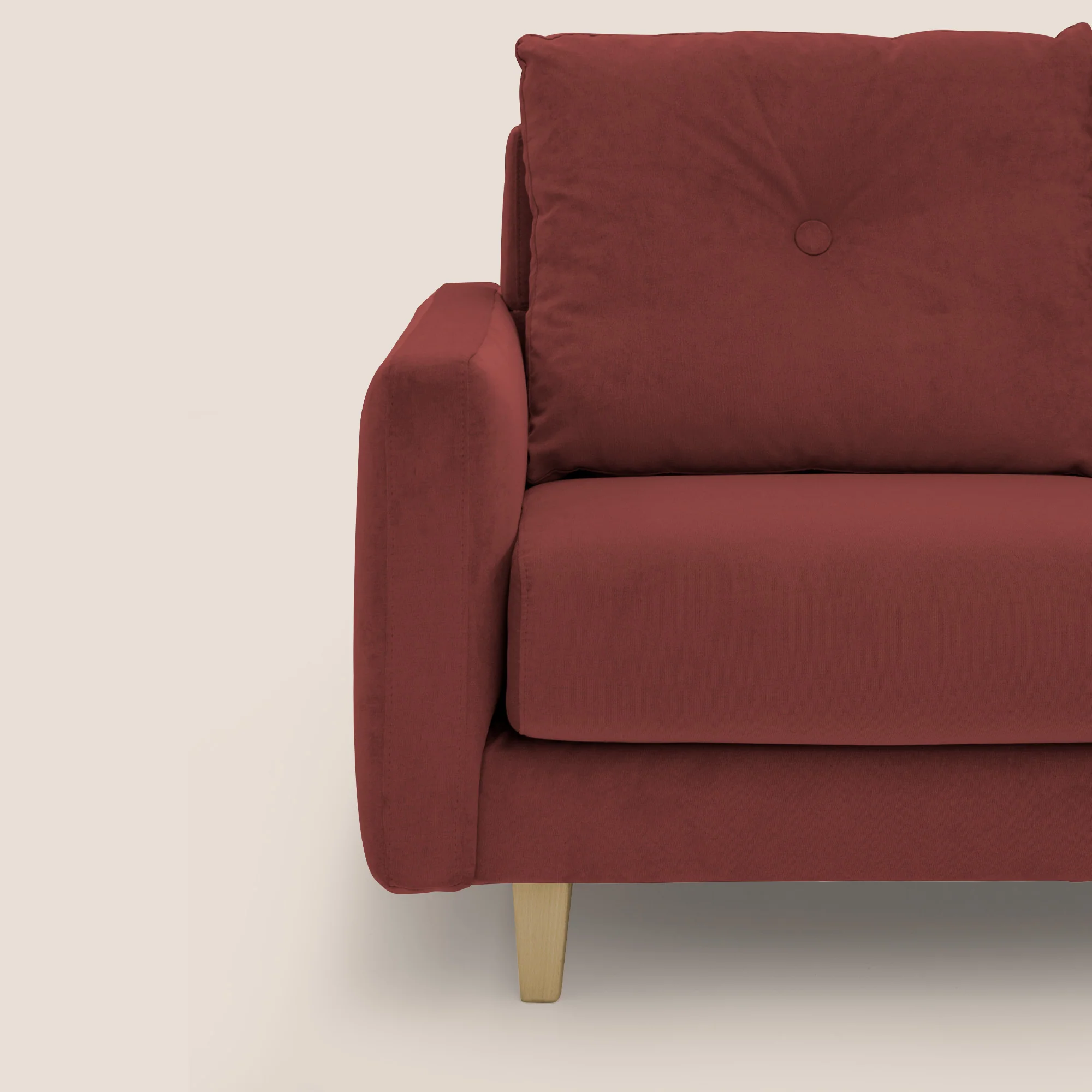 Matisse canapé avec assises coulissantes et dossier en duvet d'oie en tissu détachable T17 rouge - Image 8