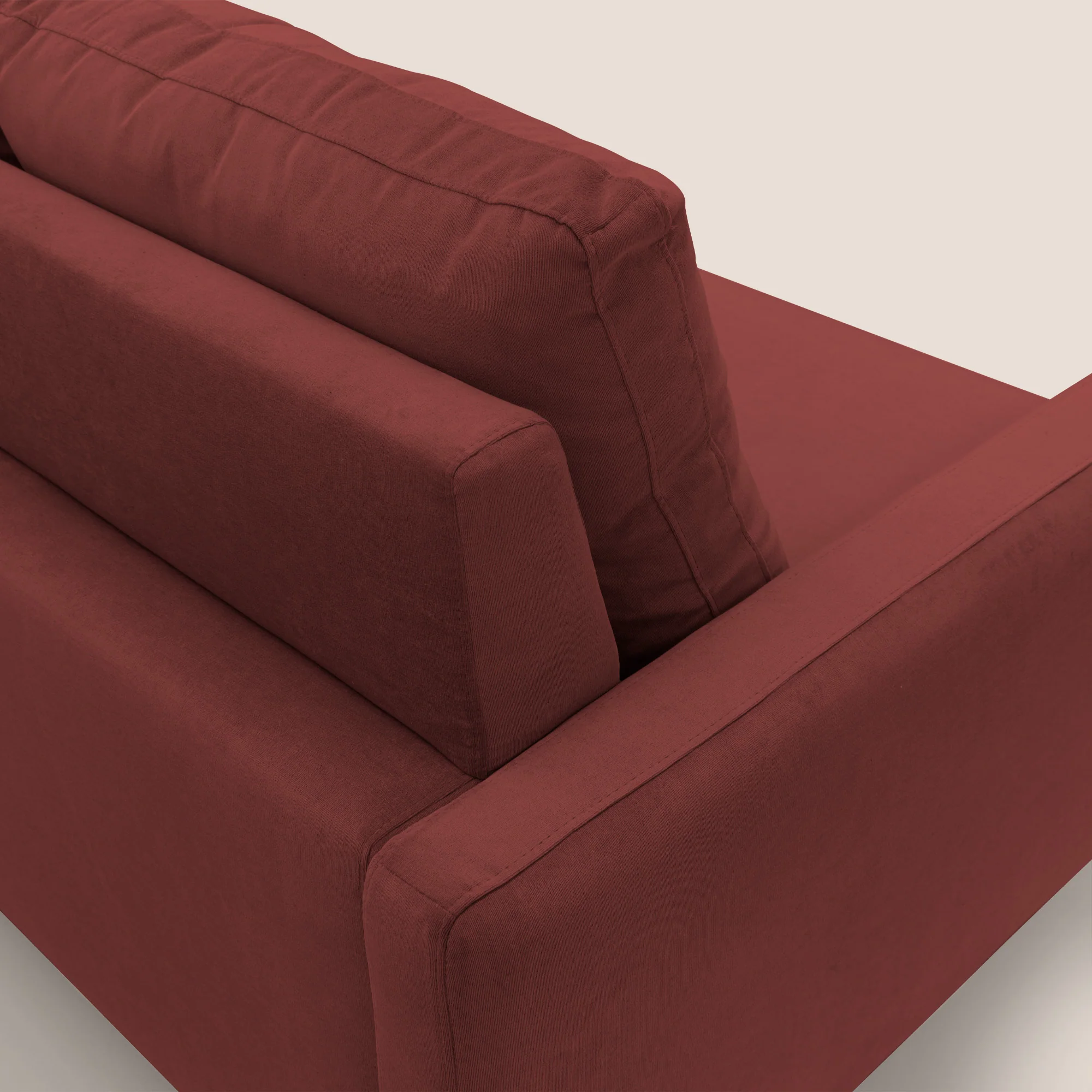 Matisse canapé avec assises coulissantes et dossier en duvet d'oie en tissu détachable T17 rouge - Image 9