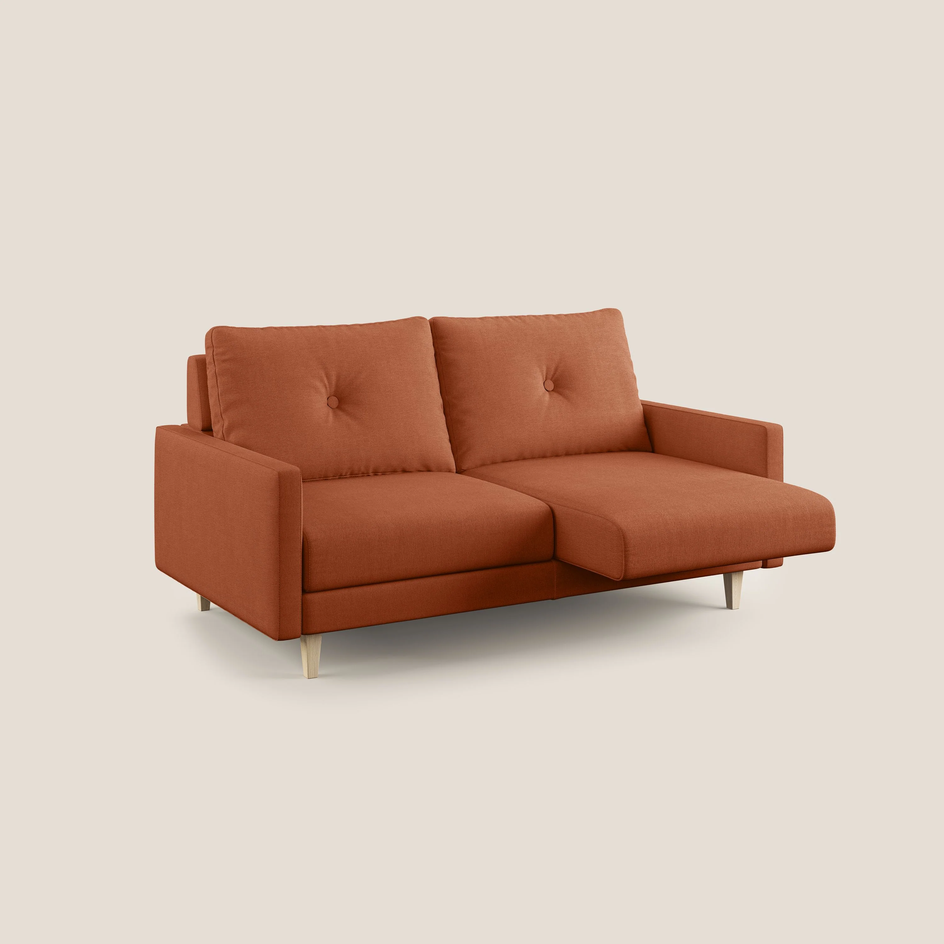 Matisse Canapé avec assises extensibles et dossiers en plumes d'oie, tissu détachable T17 orange - Image 2