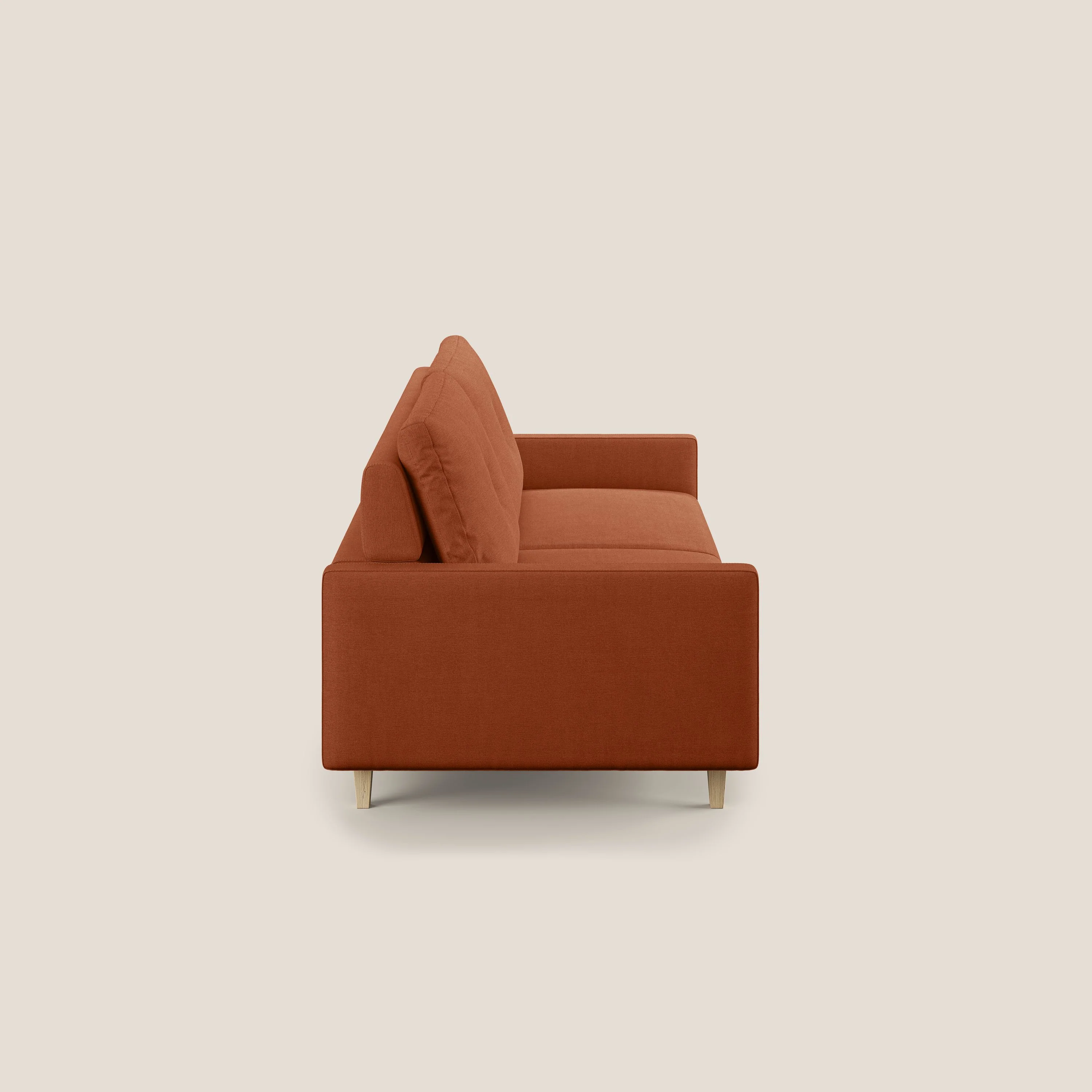 Matisse Canapé avec assises extensibles et dossiers en plumes d'oie, tissu détachable T17 orange - Image 4