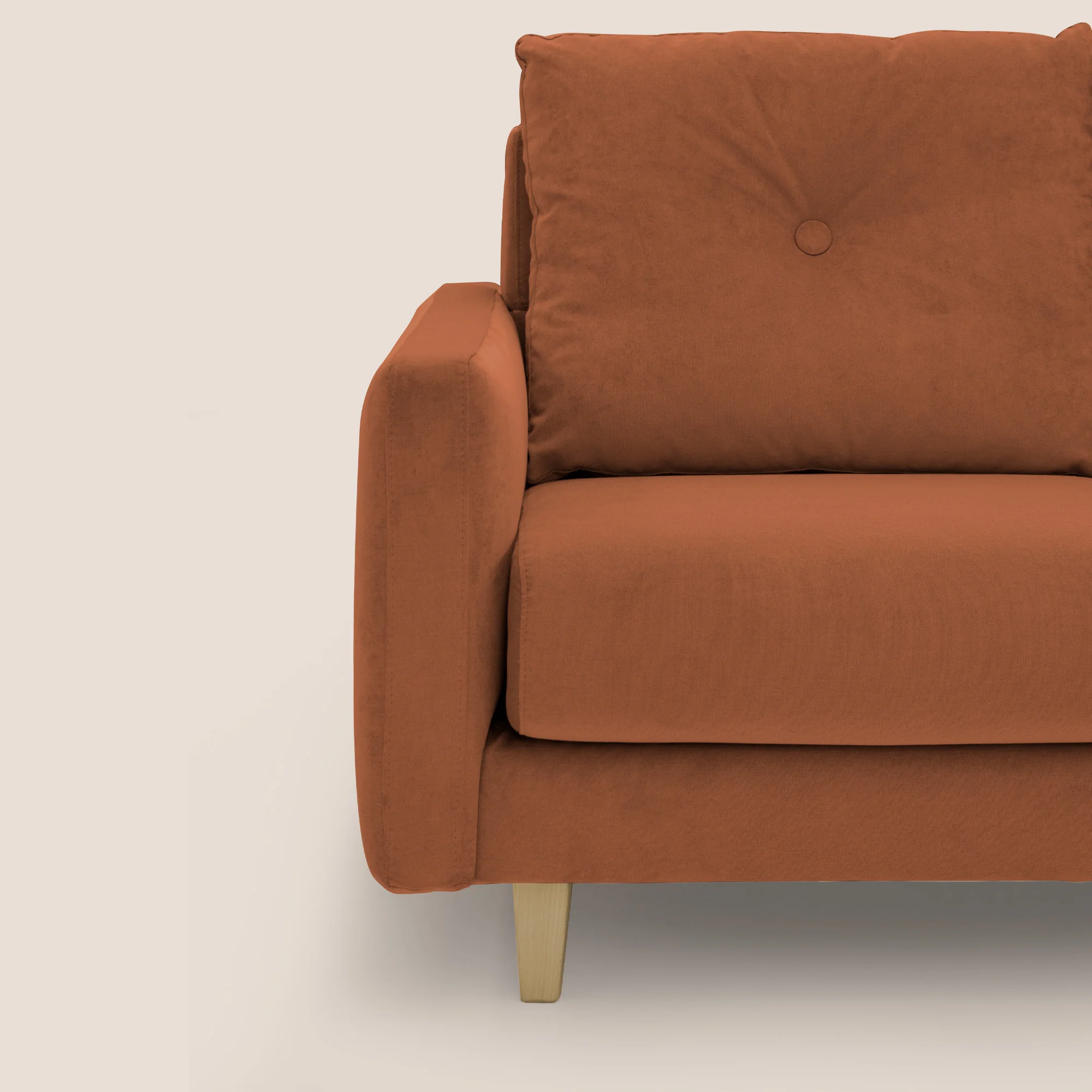 Matisse Canapé avec assises extensibles et dossiers en plumes d'oie, tissu détachable T17 orange - Image 8