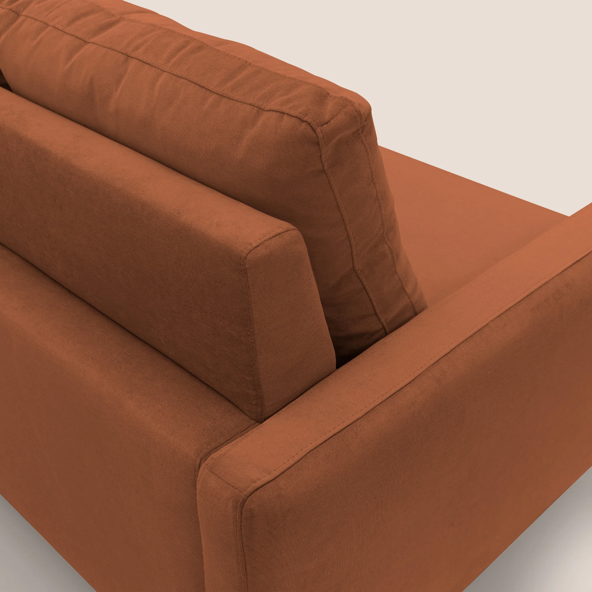 Matisse Canapé avec assises extensibles et dossiers en plumes d'oie, tissu détachable T17 orange - Image 9