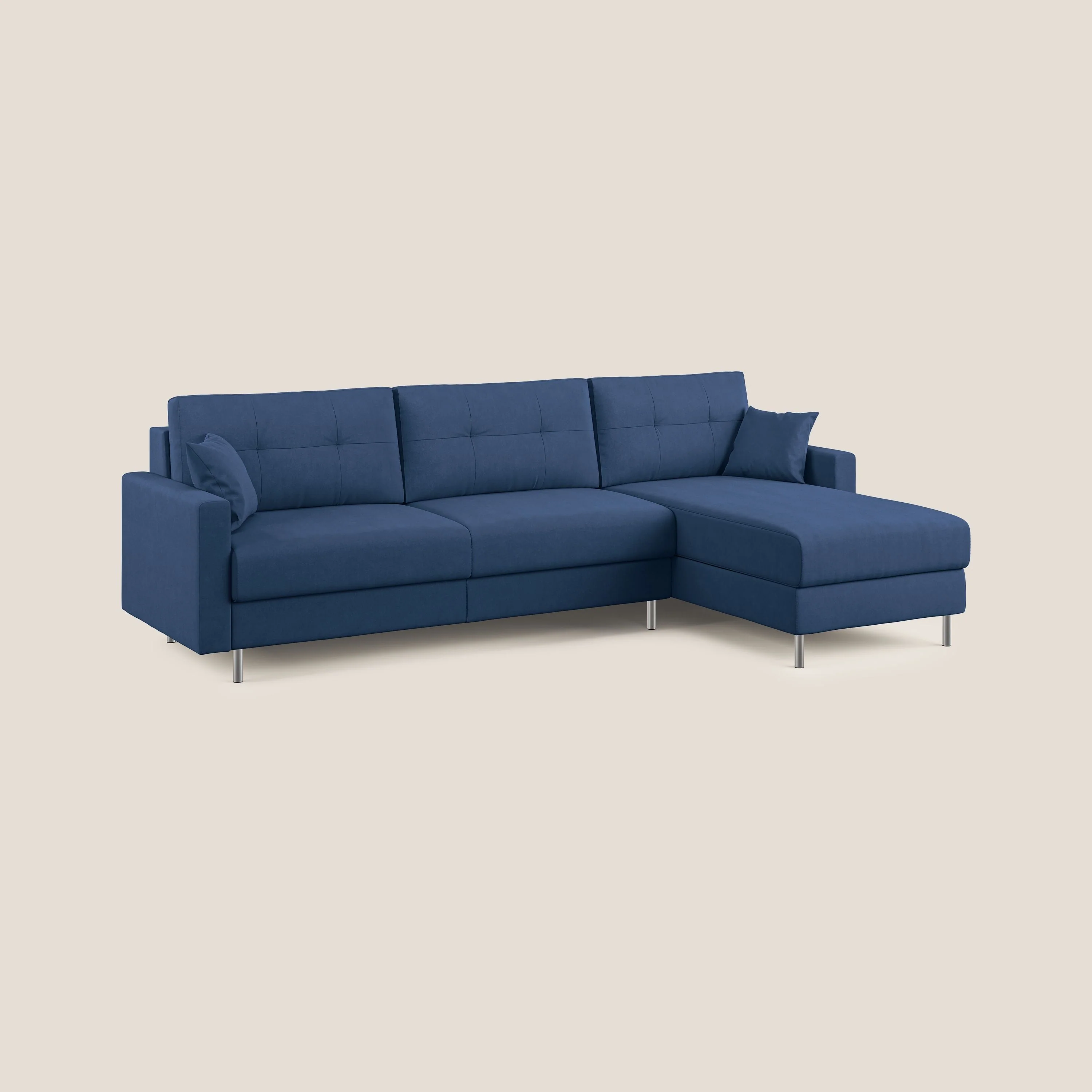 Megan canapé d'angle convertible en microfibre détachable T11 bleu - Image 2