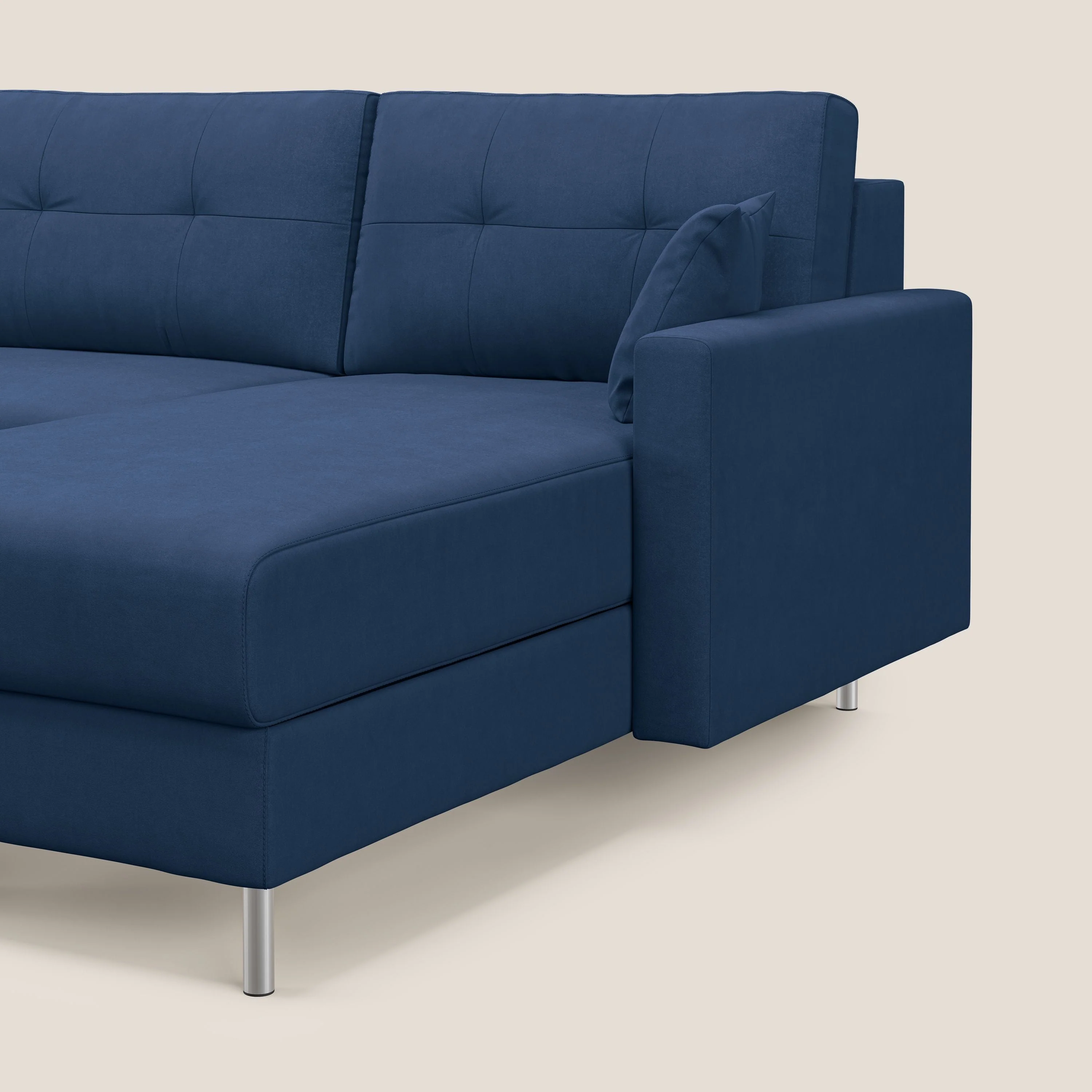 Megan canapé d'angle convertible en microfibre détachable T11 bleu - Image 5