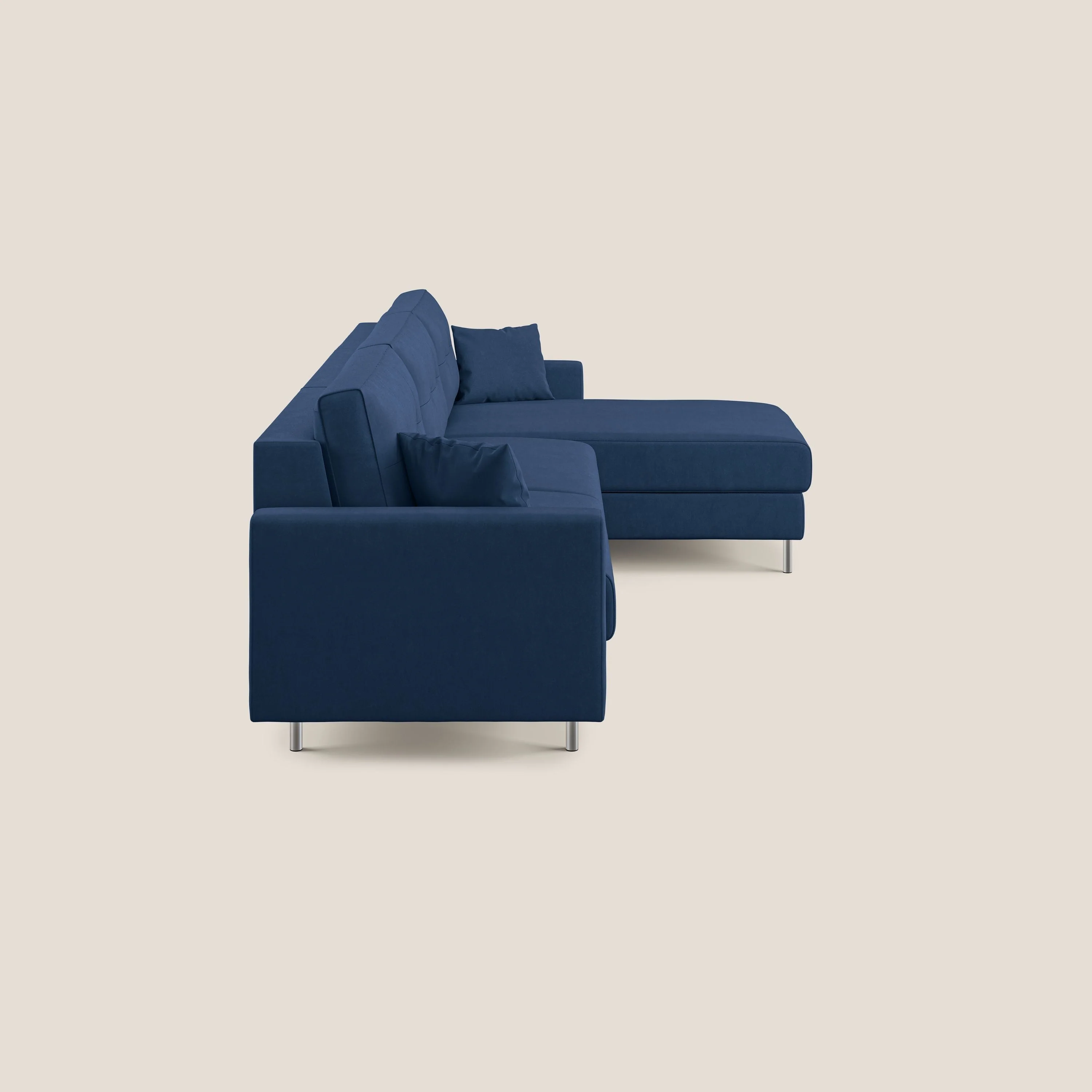Megan canapé d'angle convertible en microfibre détachable T11 bleu - Image 6