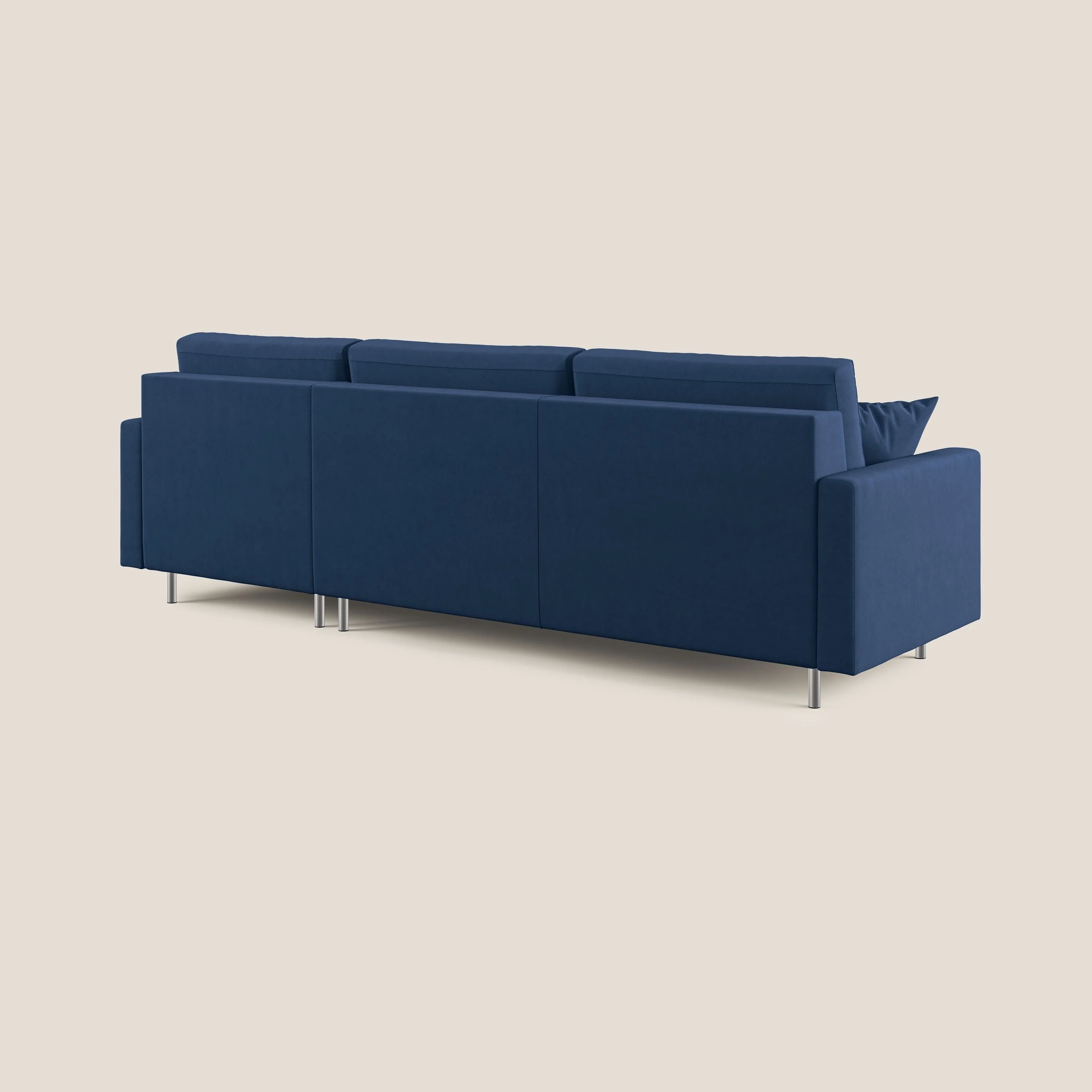 Megan canapé d'angle convertible en microfibre détachable T11 bleu - Image 7