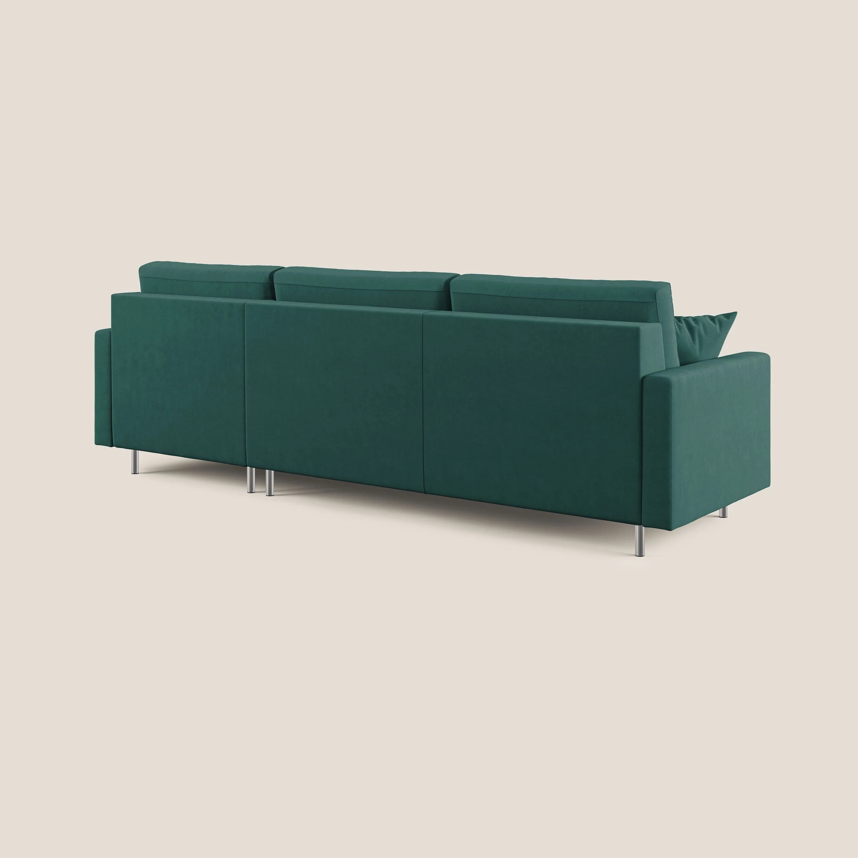 Megan canapé d'angle convertible en microfibre détachable T11 bleu canard - Image 7
