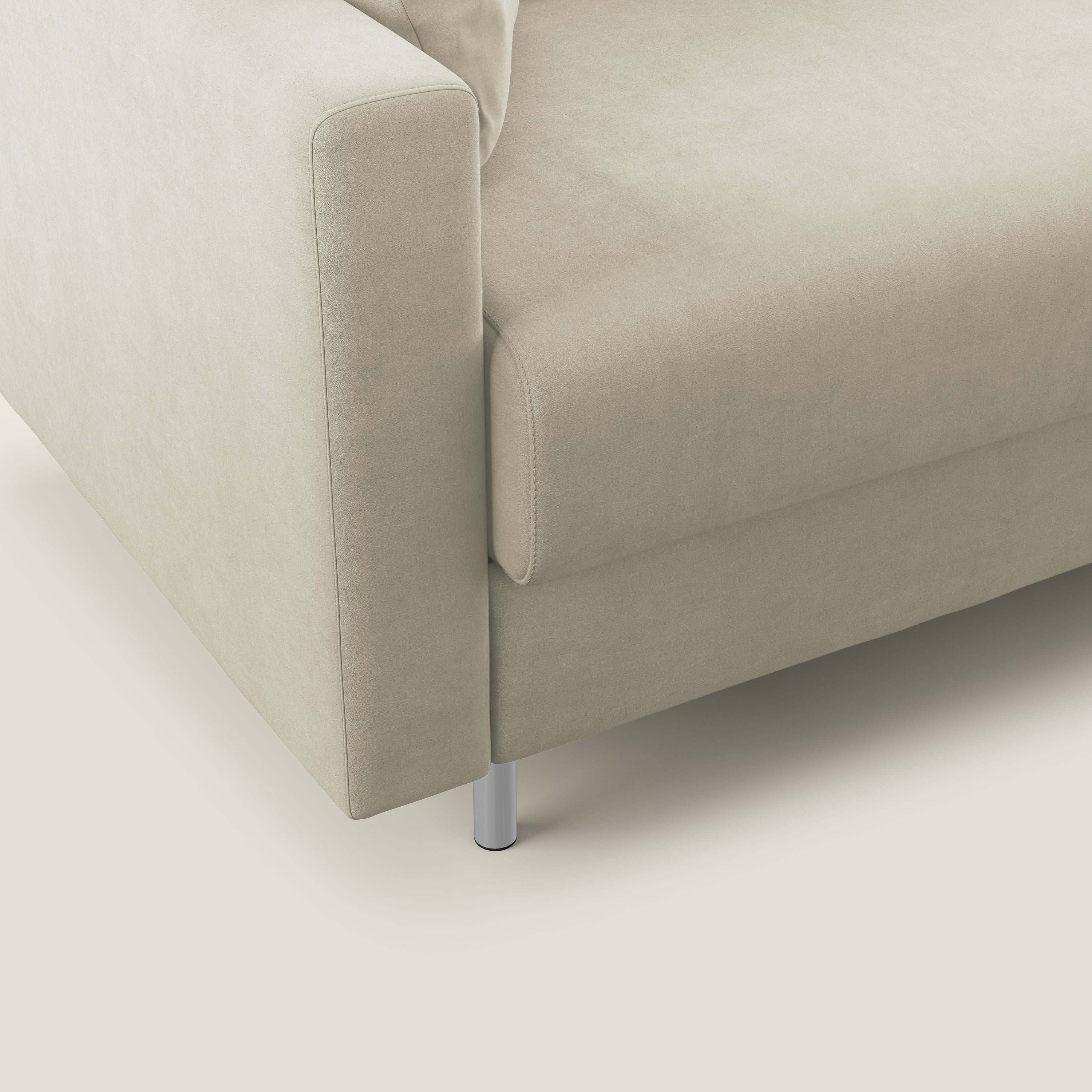 Megan canapé d'angle convertible en microfibre détachable T11 crème - Image 8