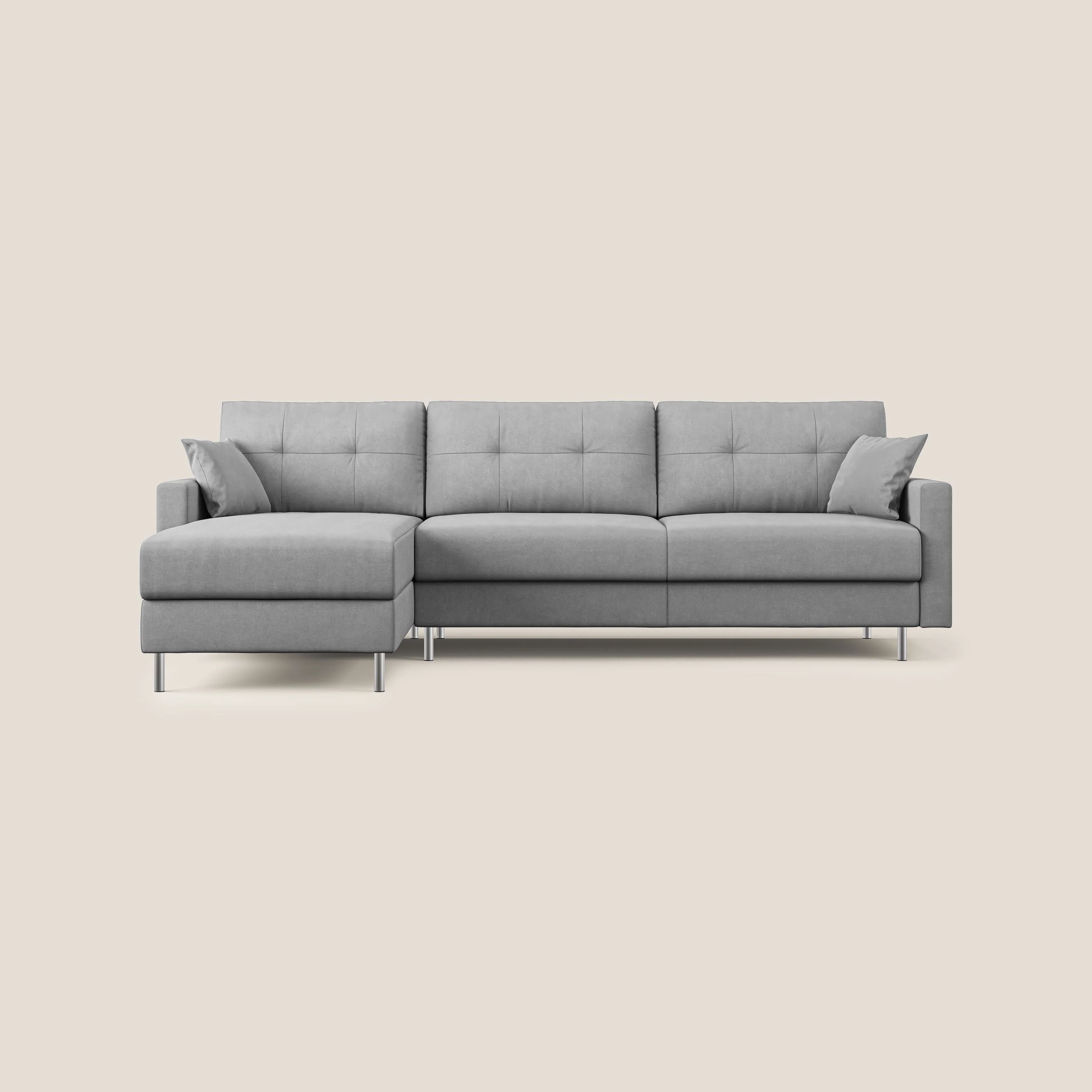 Megan canapé d'angle convertible en microfibre détachable T11 gris - Image 9