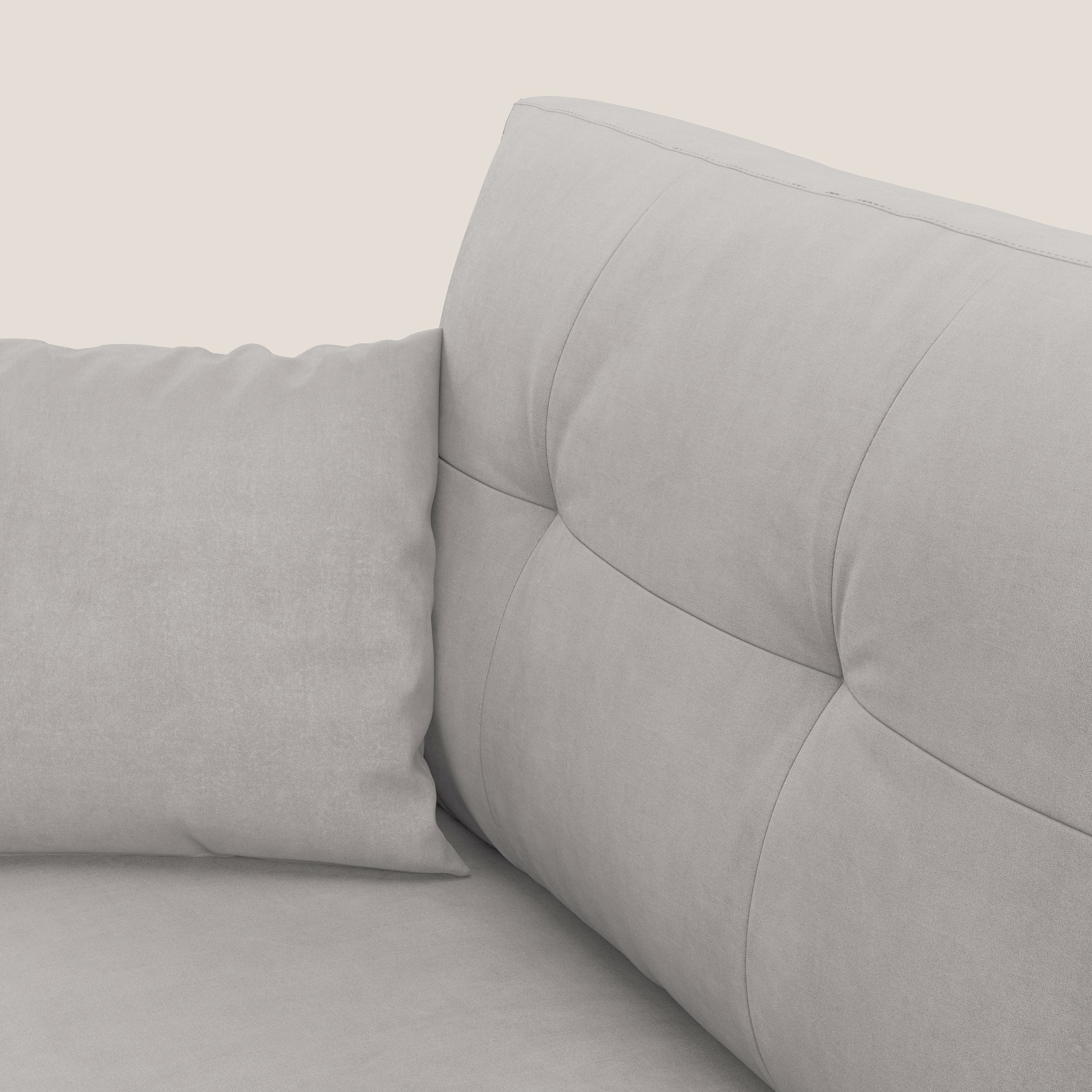 Megan canapé d'angle convertible en microfibre détachable T11 gris clair - Image 4
