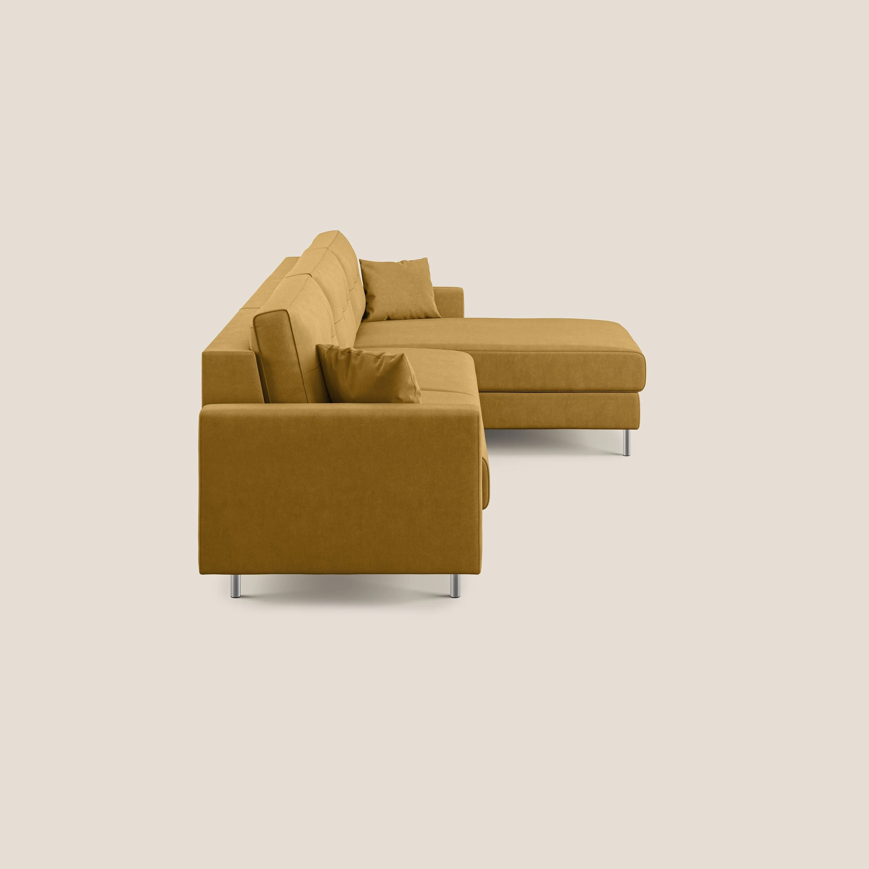 Megan canapé d'angle convertible en microfibre détachable T11 jaune - Image 6