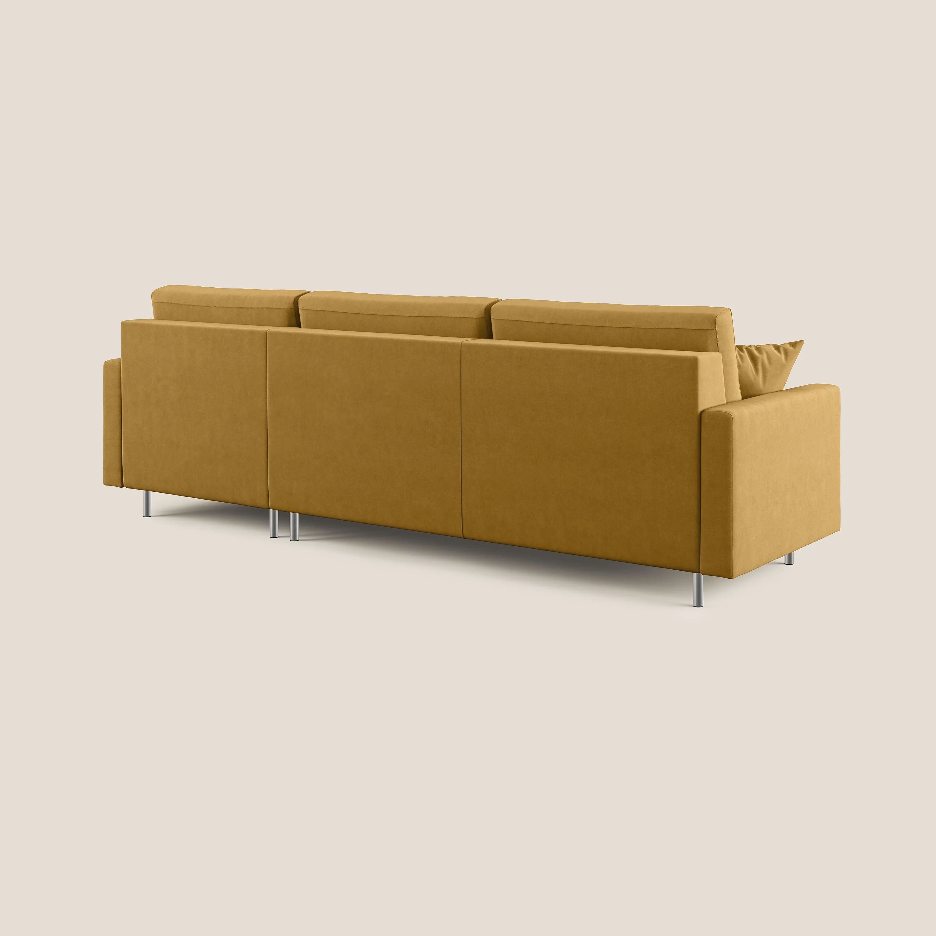 Megan canapé d'angle convertible en microfibre détachable T11 jaune - Image 7