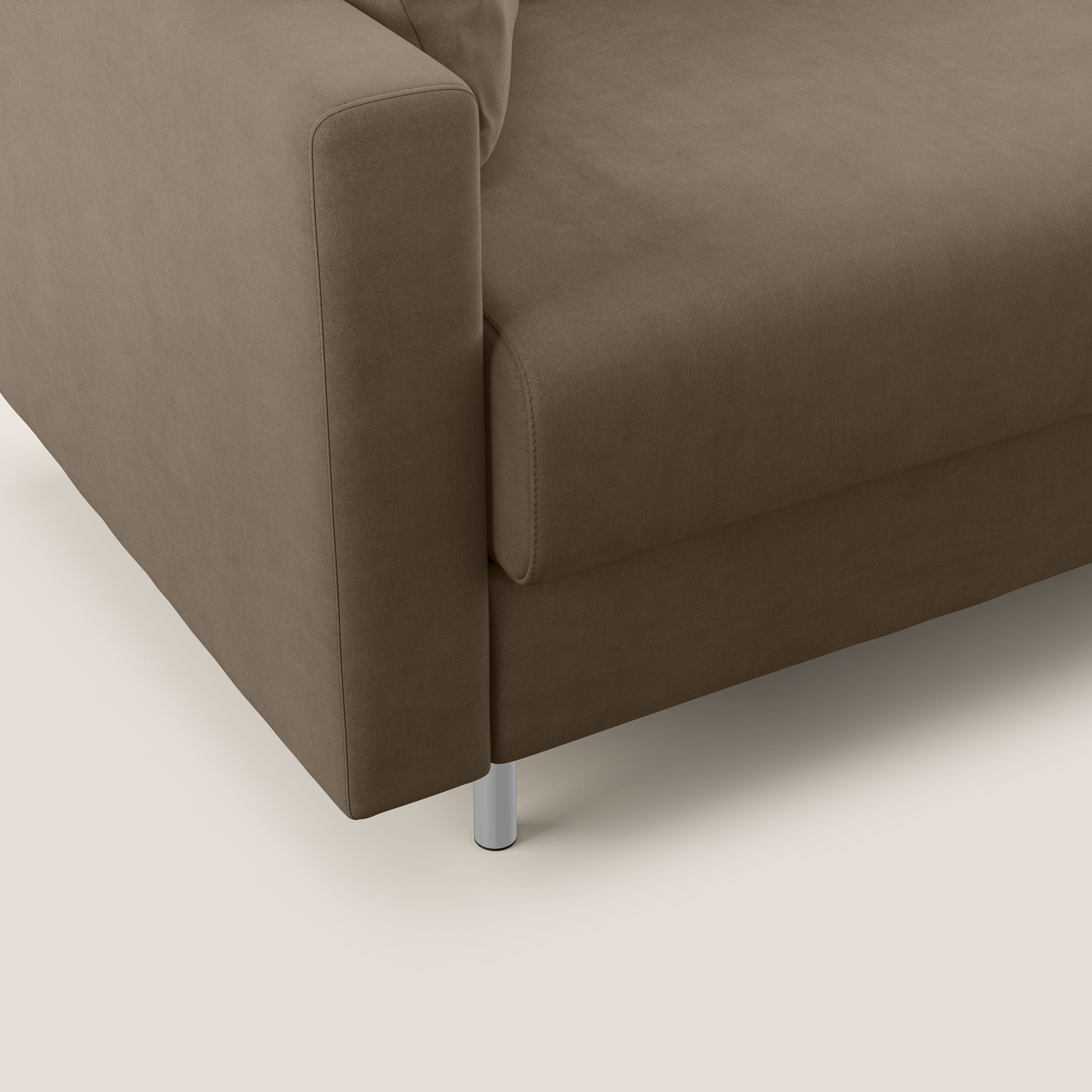 Megan canapé d'angle convertible en microfibre détachable T11 marron - Image 8
