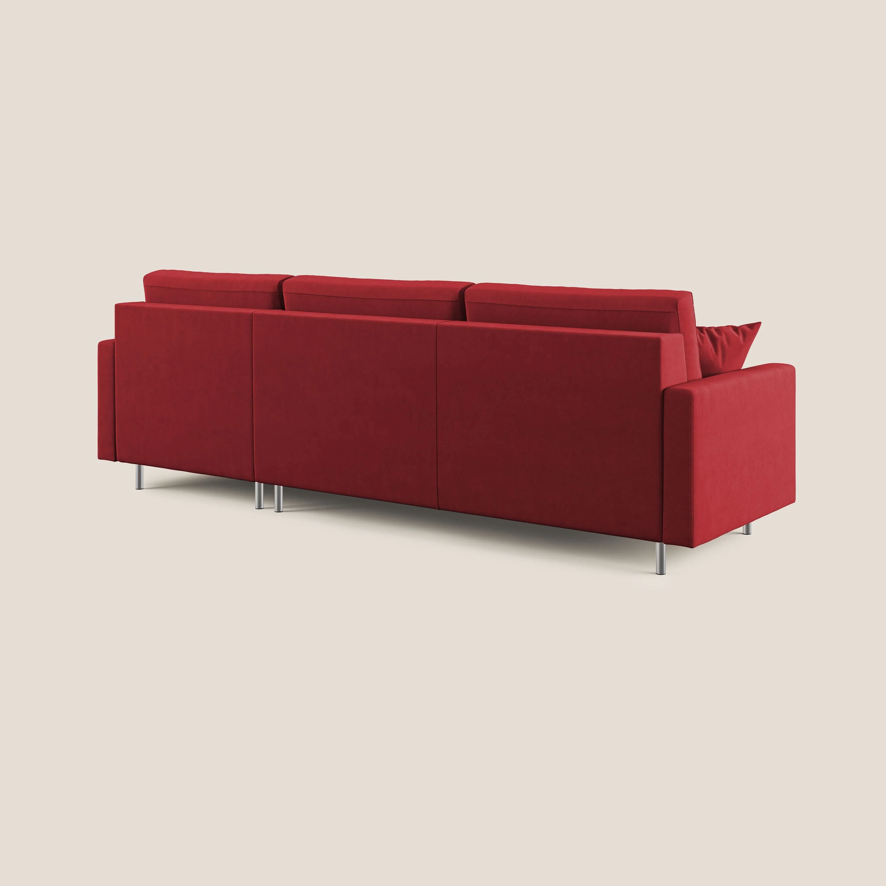 Megan canapé d'angle convertible en microfibre détachable T11 rouge - Image 7